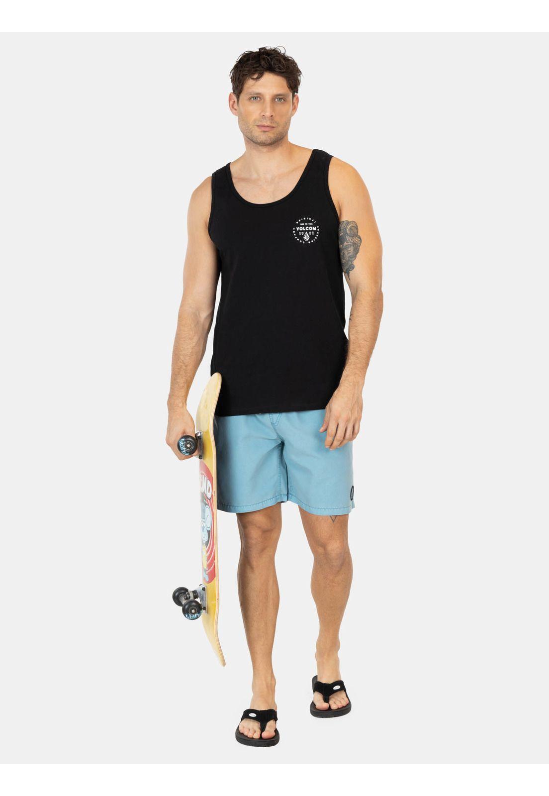 Traje De Baño Corto Tattooz Turquesa Hombre Volcom-3