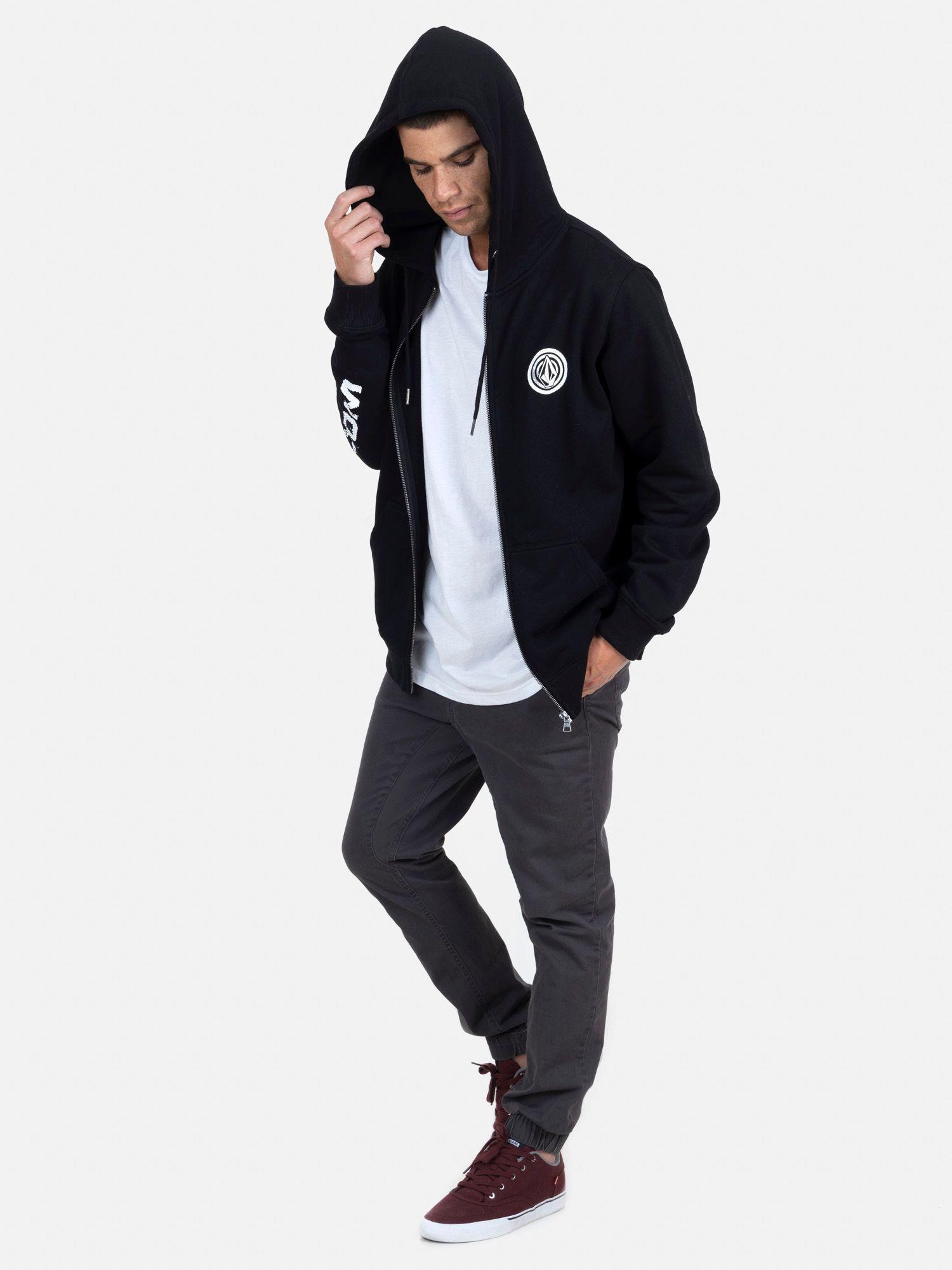 Poleron Fullzipper Hombre 7O150-MV22 Negro Volcom-3