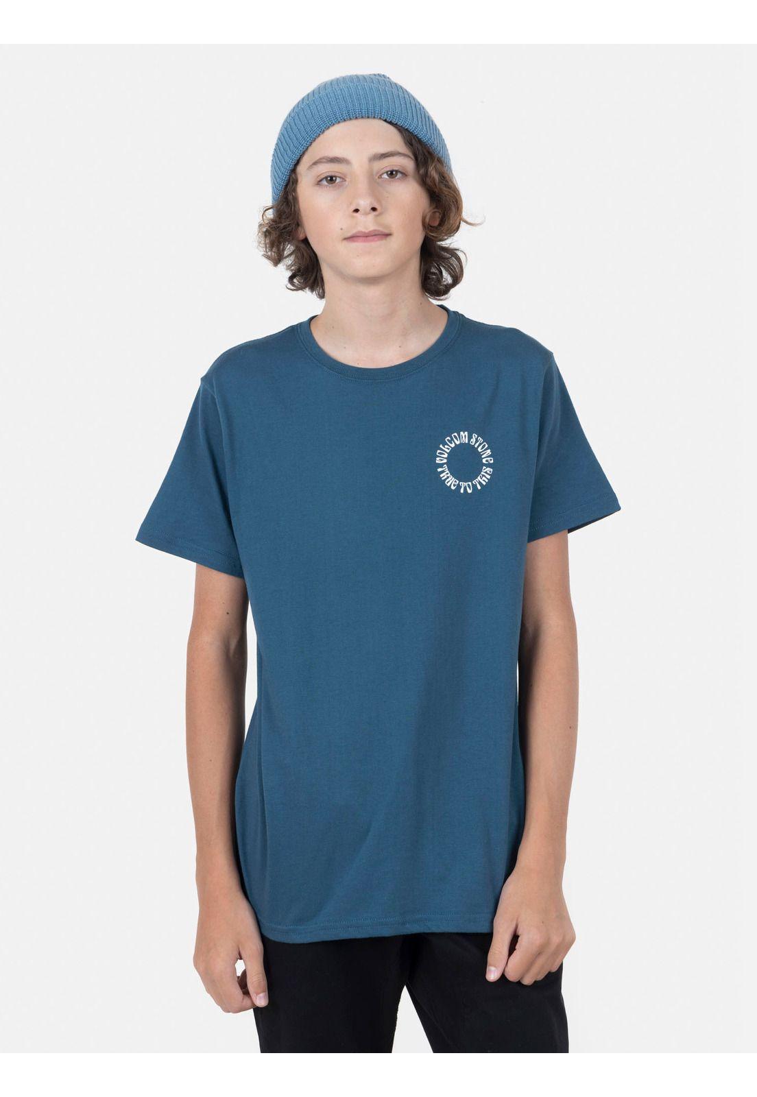 Polera Juvenil OPPER LSE S/S TEE Y Azul Volcom-0