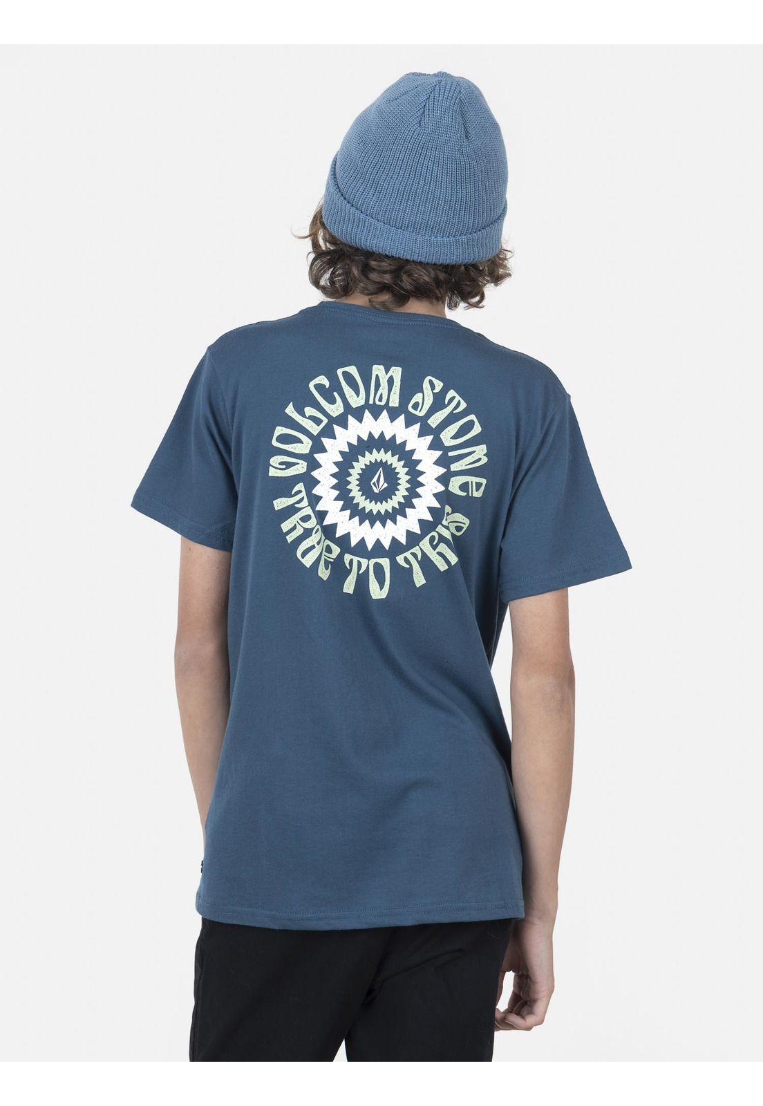 Polera Juvenil OPPER LSE S/S TEE Y Azul Volcom-1