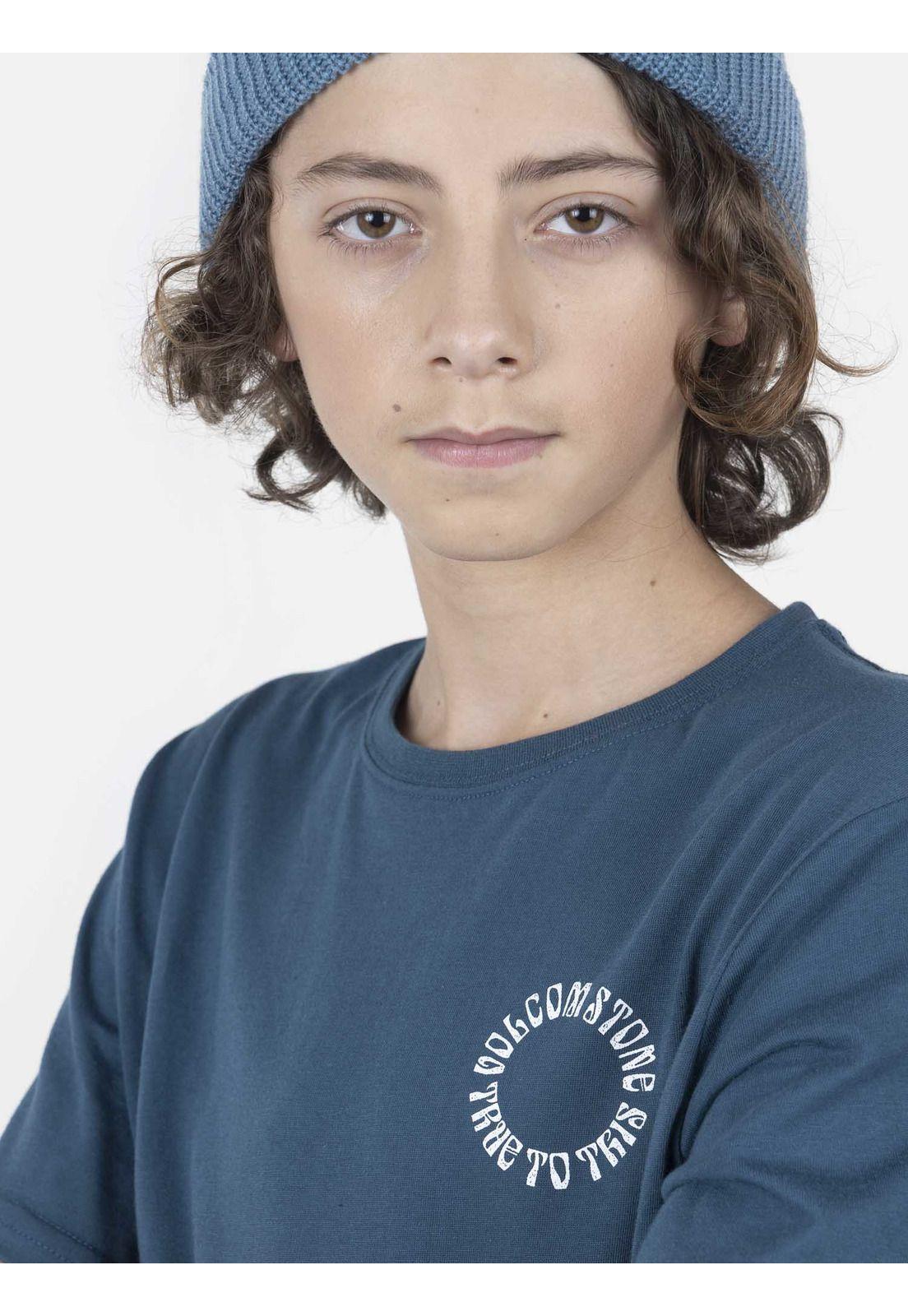 Polera Juvenil OPPER LSE S/S TEE Y Azul Volcom-2