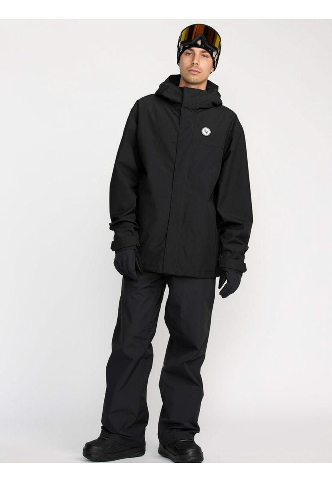 Parka Snow Buckthreeeighty Black Negro Hombre Volcom-2