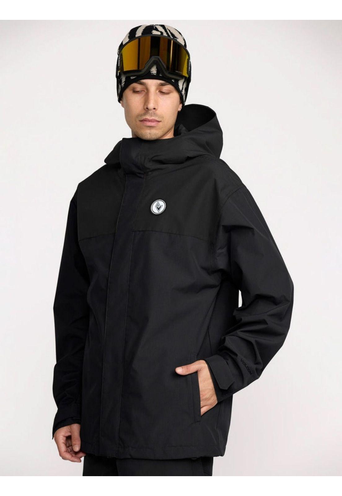 Parka Snow Buckthreeeighty Black Negro Hombre Volcom-4