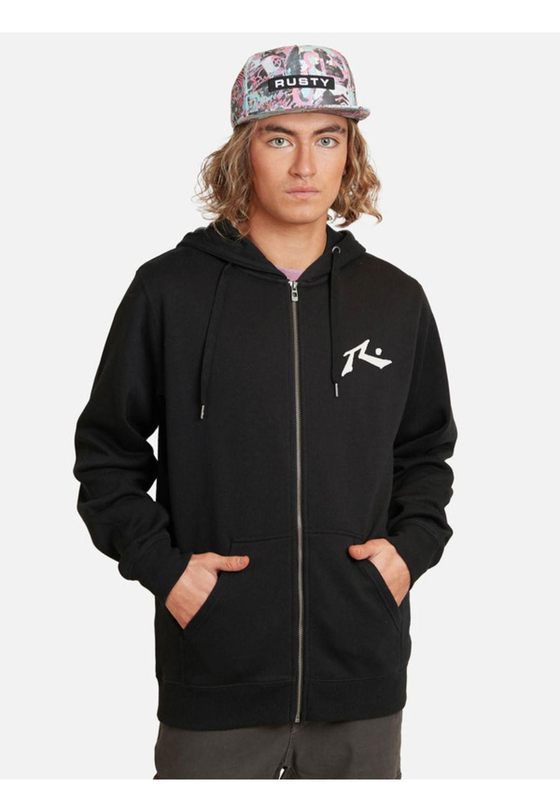 Poleron The R Fill Zip Gris Hombre Rusty-0