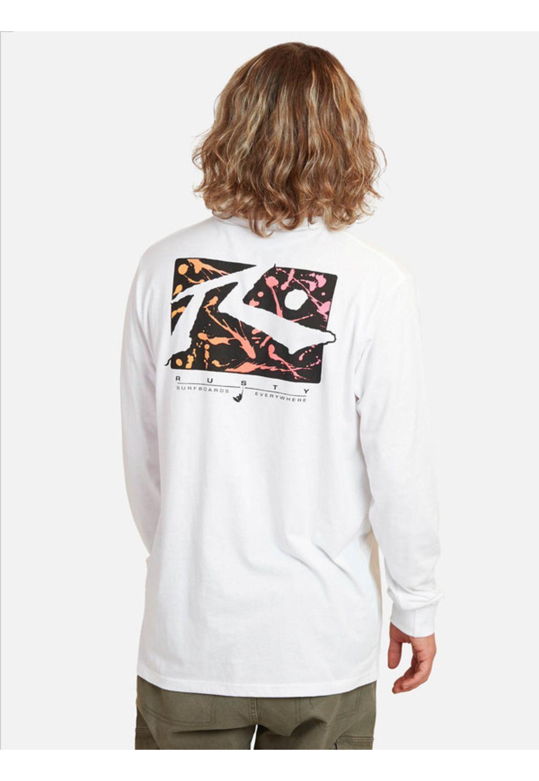 Polera Splat Down Lst Blanco Hombre Rusty-1