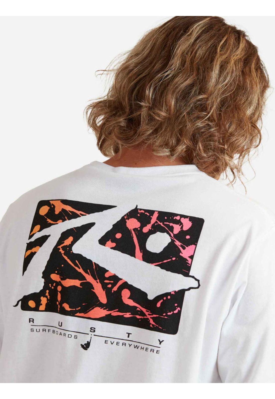 Polera Splat Down Lst Blanco Hombre Rusty-2
