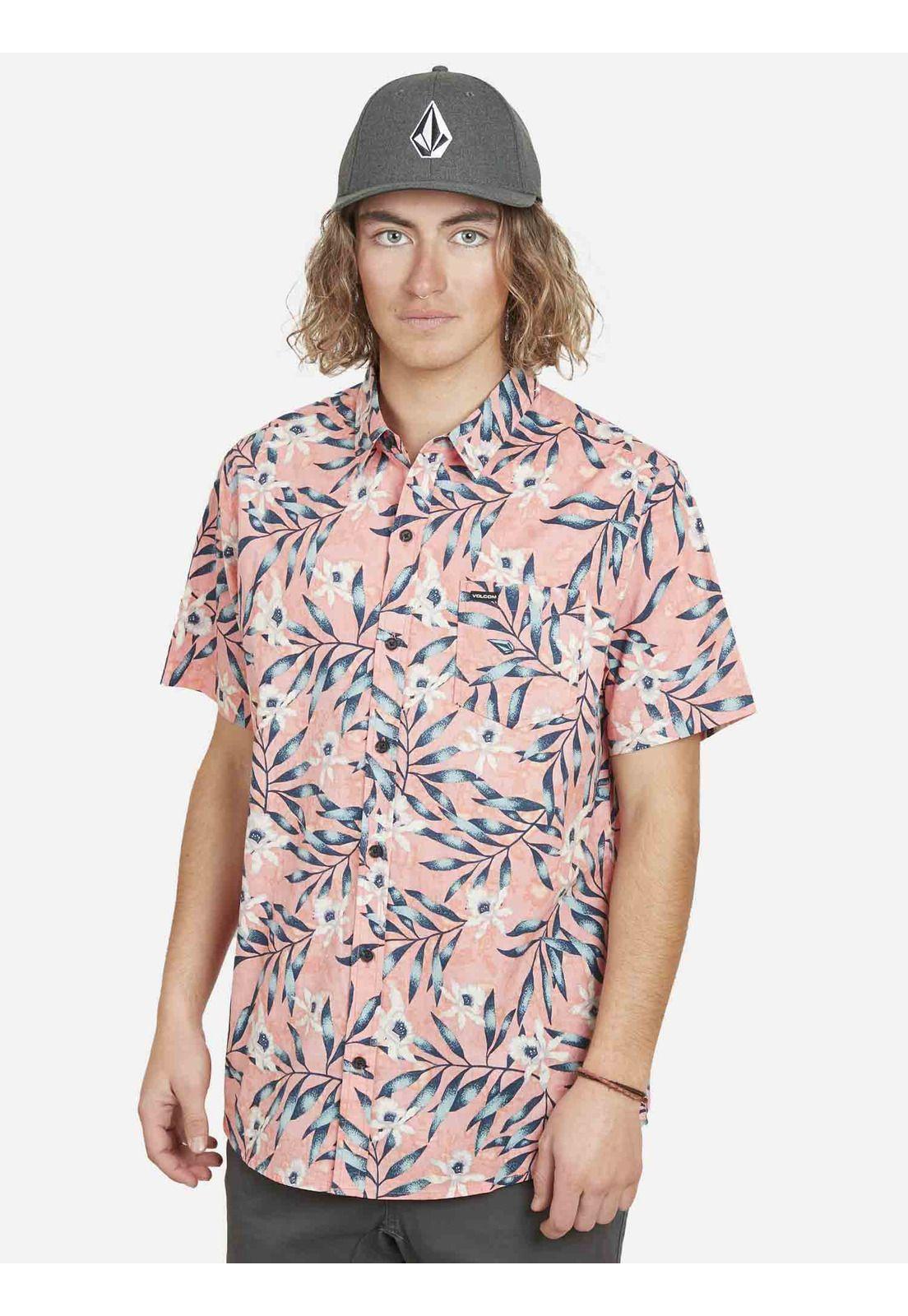 Camisa LEAF SPRAY FLORAL SLEEVE SHIRT Hombre Multicolor Volcom-0