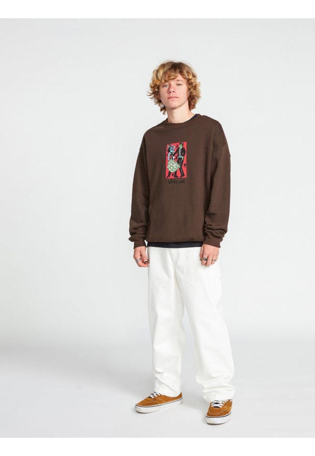 Poleron FA BOB MOLLEMA CREW Hombre Café Volcom-0