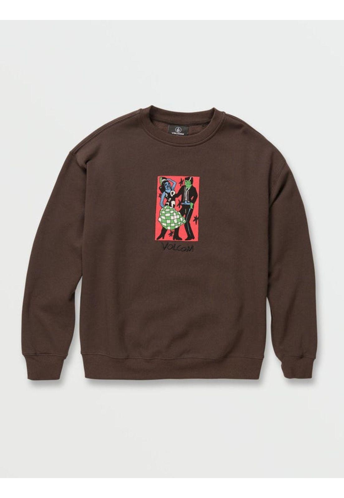 Poleron FA BOB MOLLEMA CREW Hombre Café Volcom-1