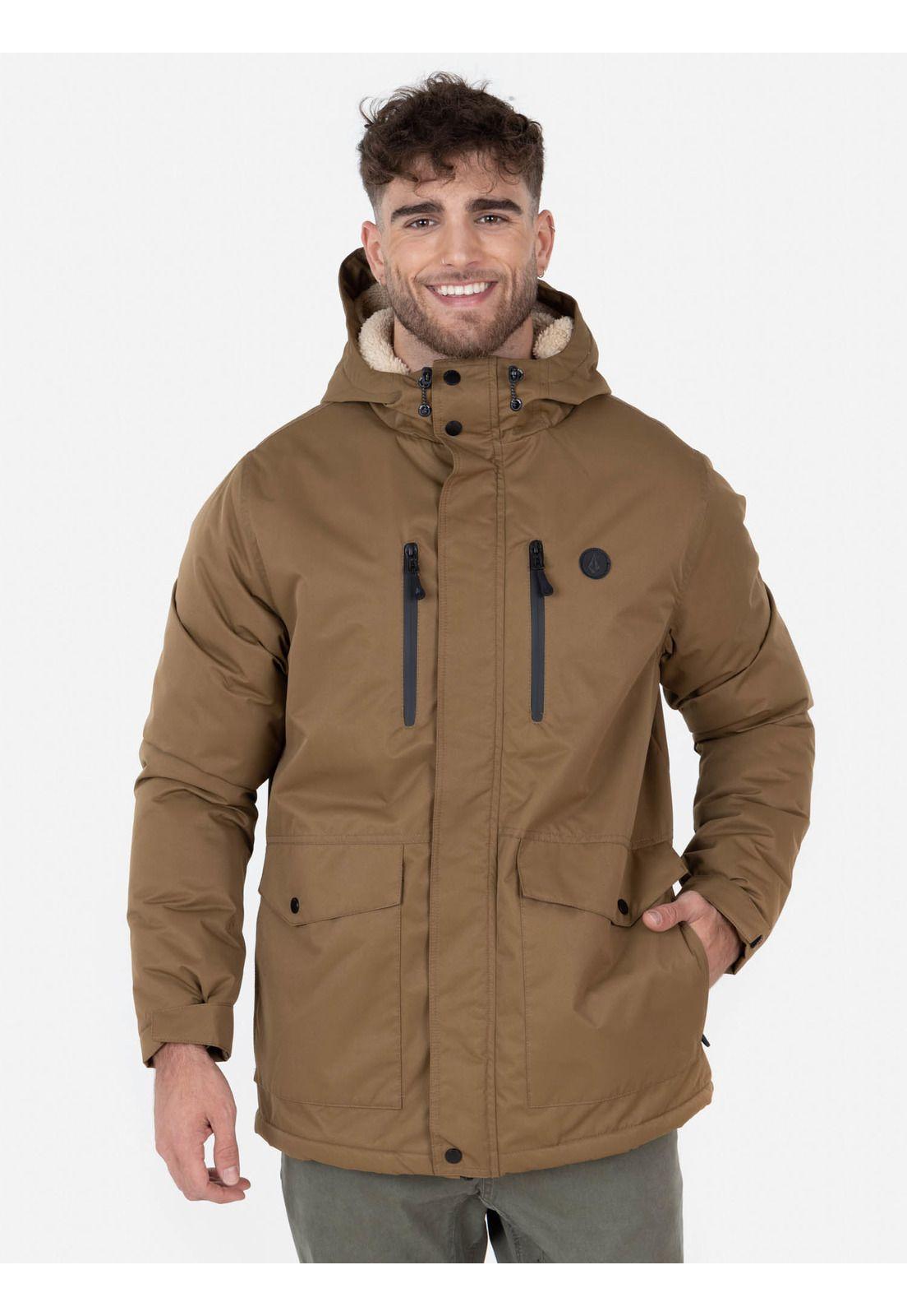 Chaqueta Pristine Sherpa Hombre Burdeo Volcom-0