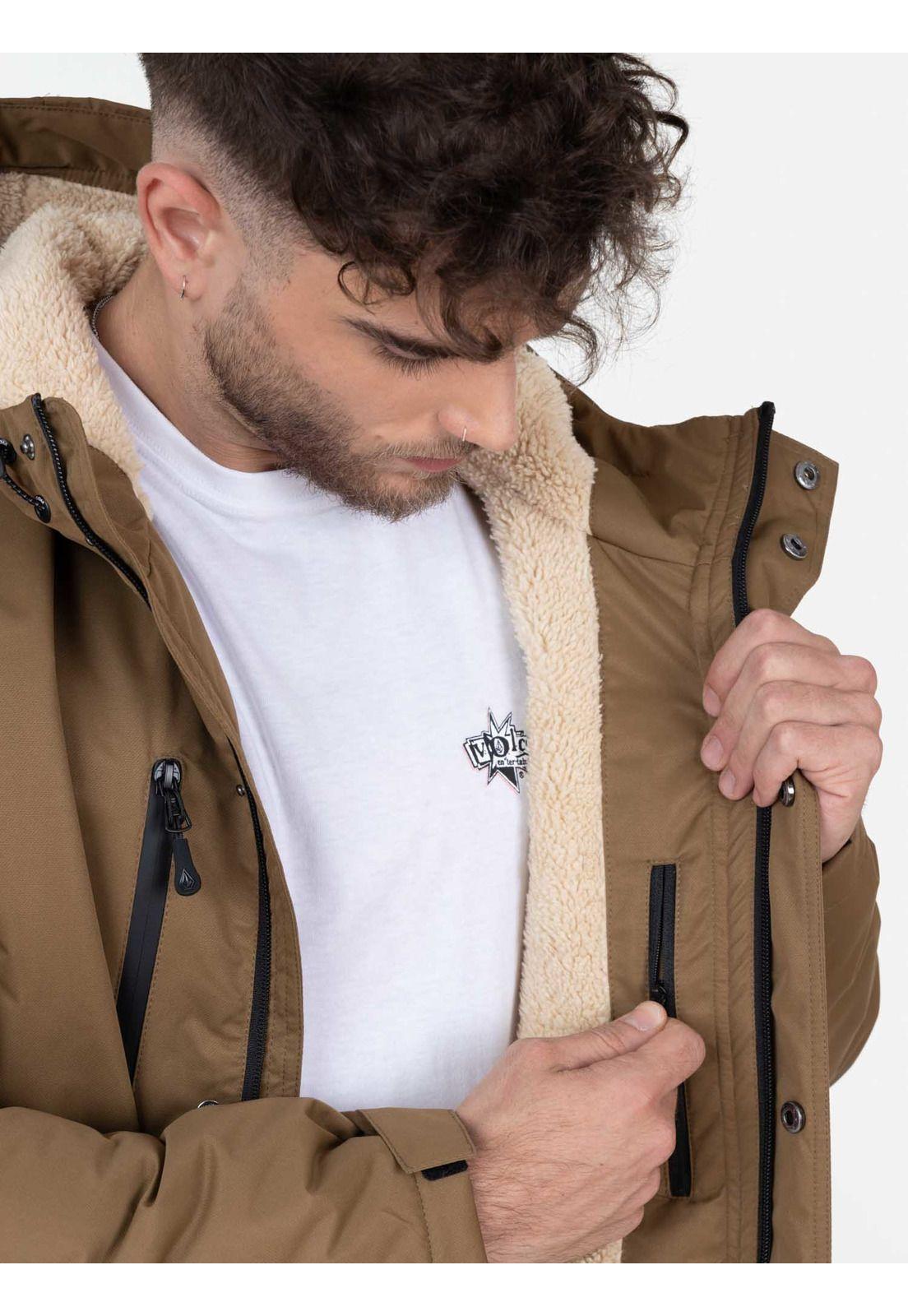 Chaqueta Pristine Sherpa Hombre Burdeo Volcom-3