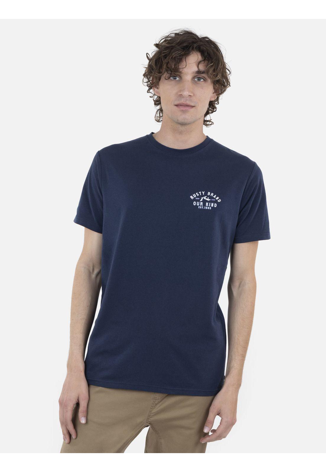 Polera Hombre SURF CO S/S TEE Azul Rusty-0