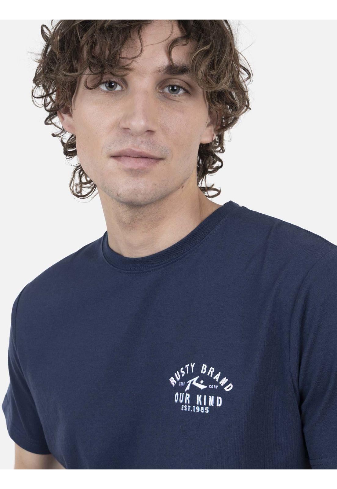 Polera Hombre SURF CO S/S TEE Azul Rusty-2