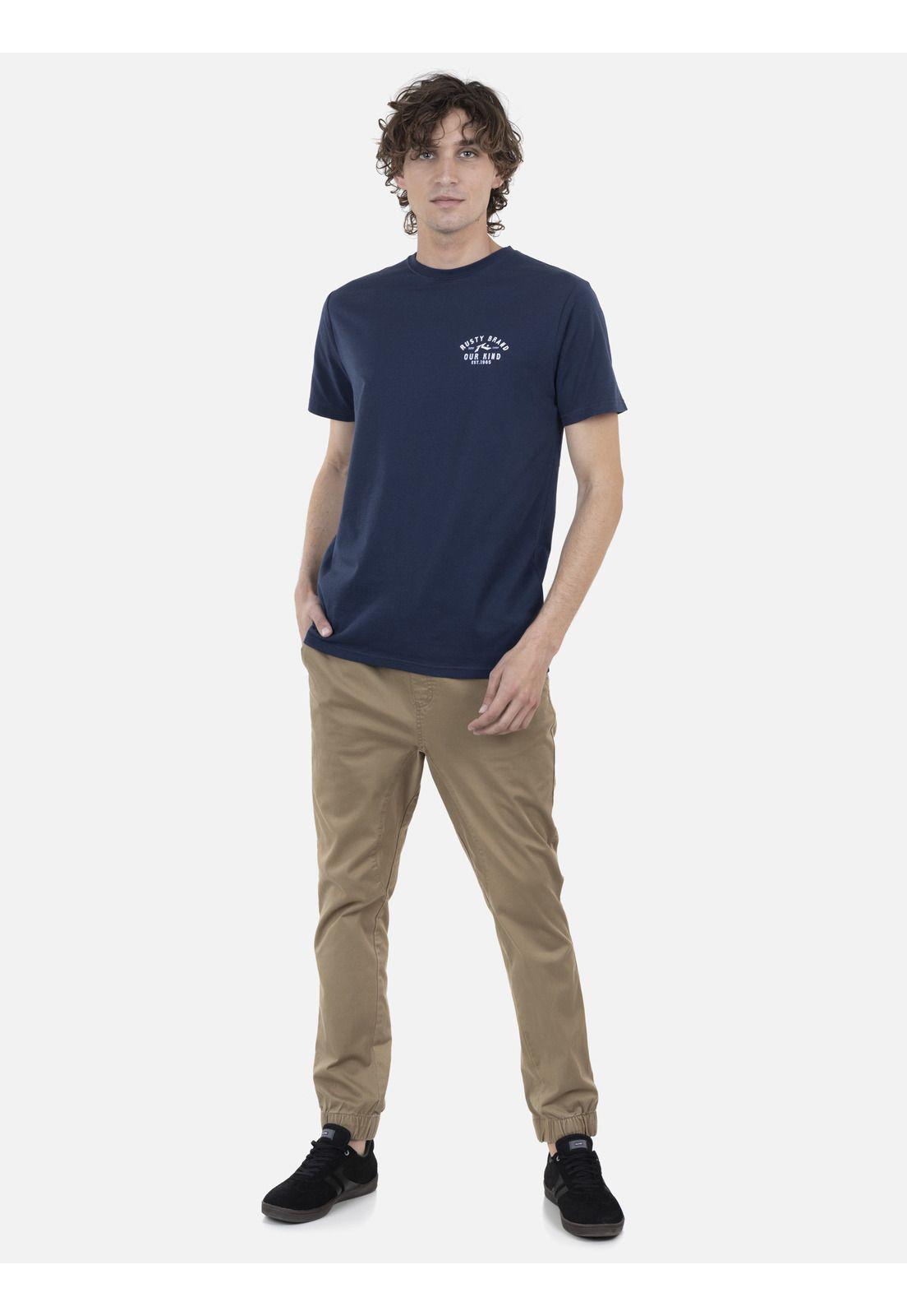 Polera Hombre SURF CO S/S TEE Azul Rusty-3