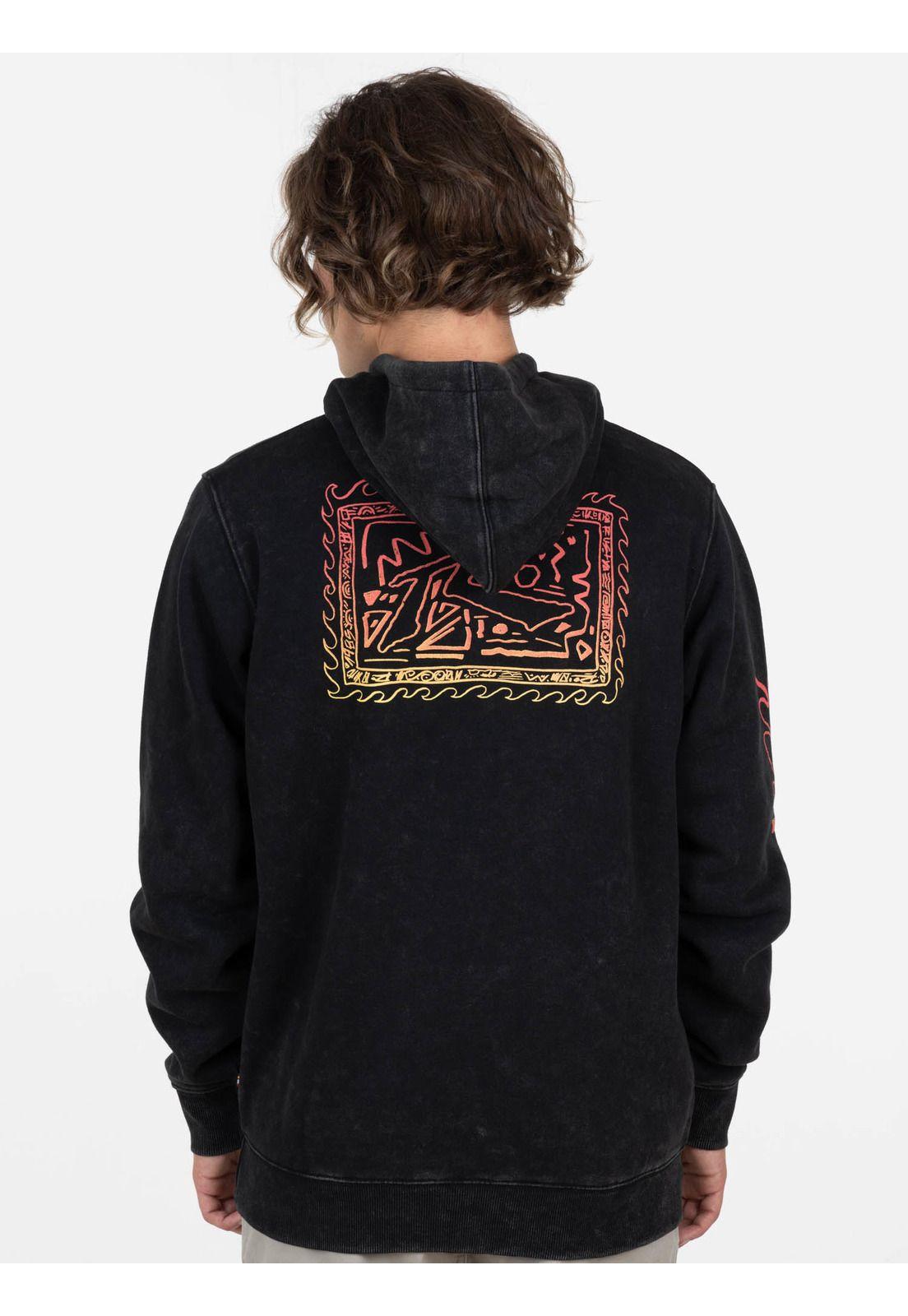 Poleron ARCANE ACID  HOODIE Hombre Negro Rusty-1