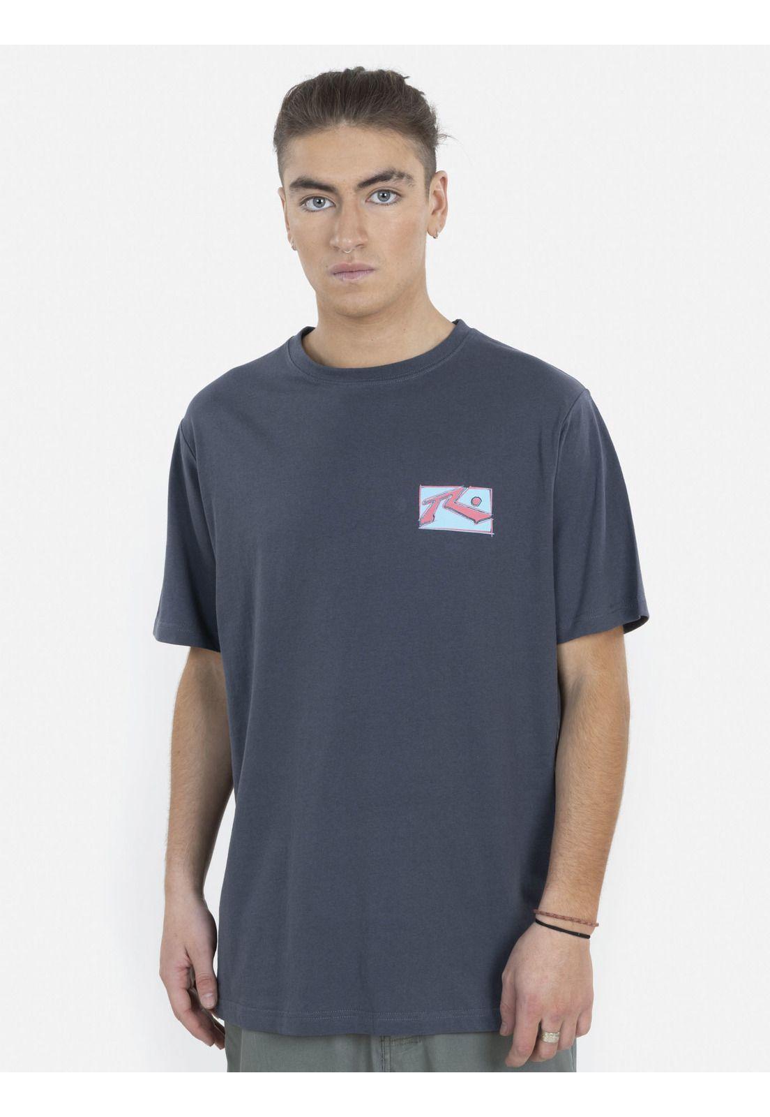 Polera Rough SS tee Hombre Gris Rusty-0