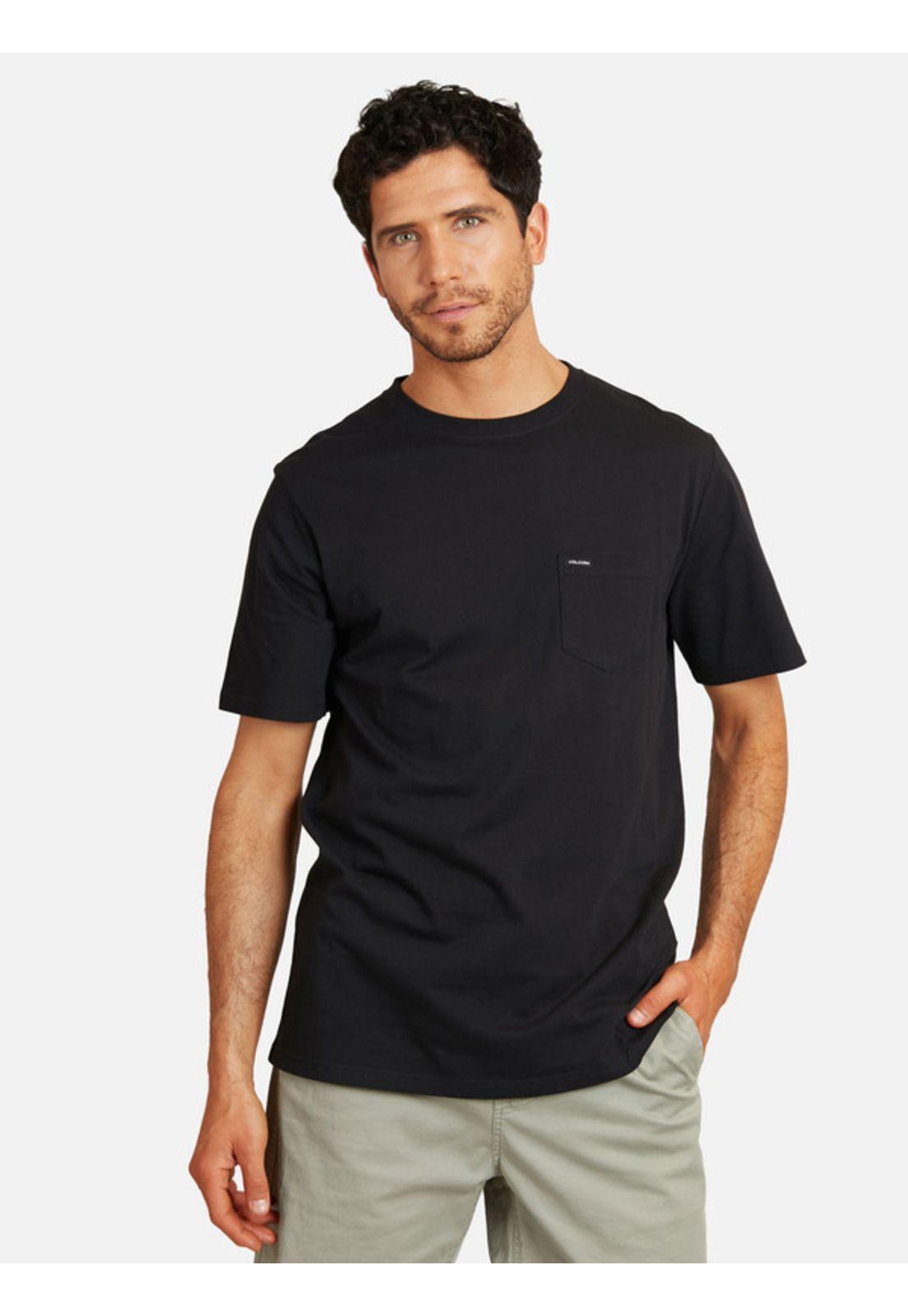Polera Blanks Pckt Stb Negro Hombre Volcom-0