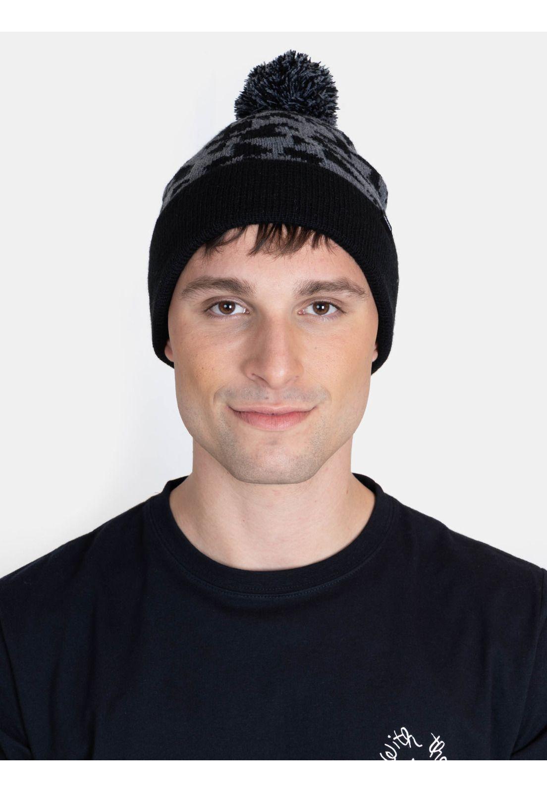 Gorro Broken Check Negro Hombre Volcom-0