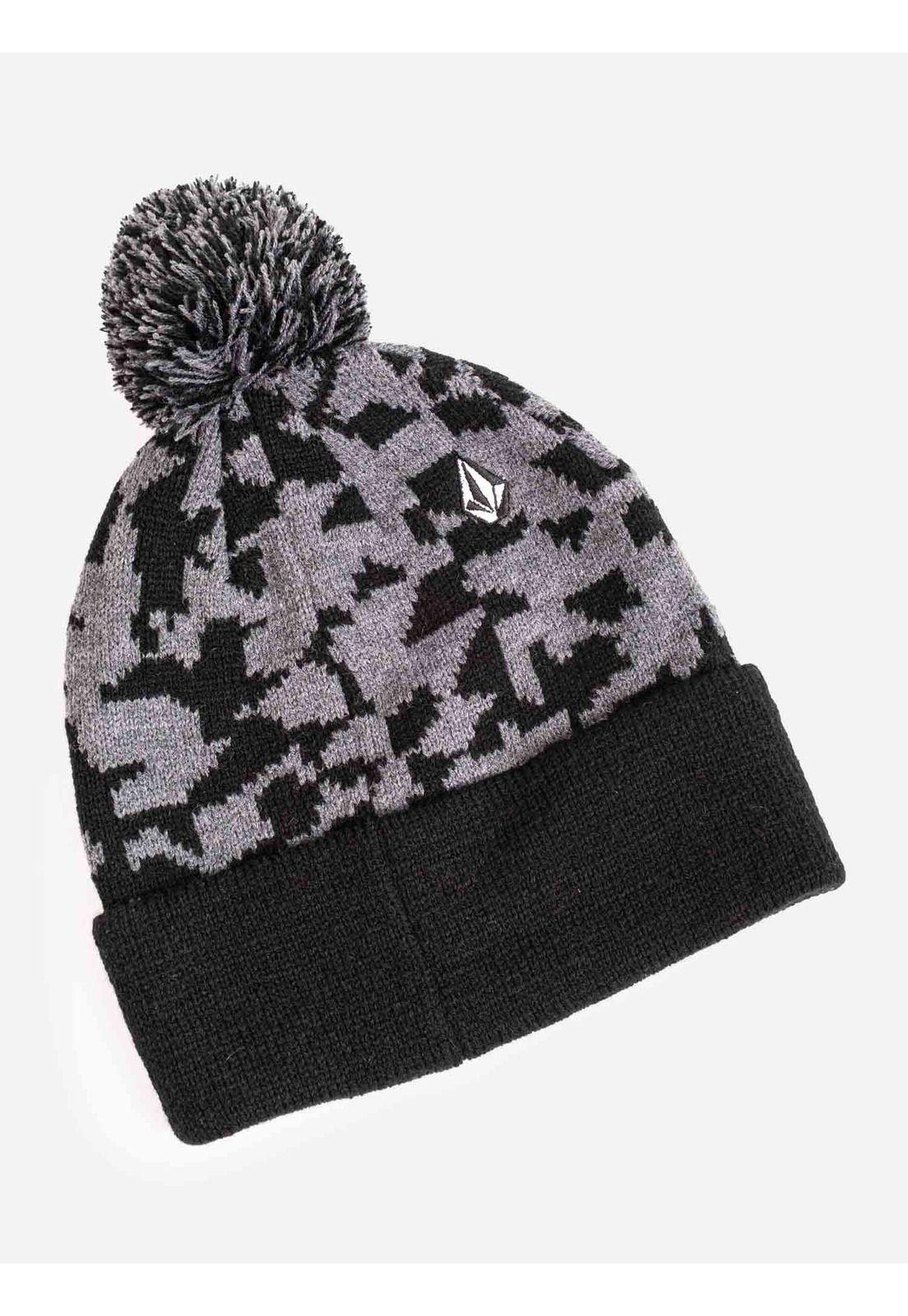 Gorro Broken Check Negro Hombre Volcom-1