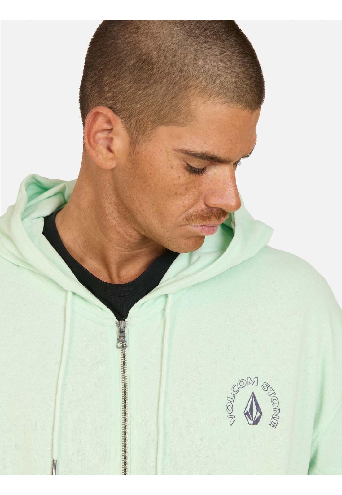 Poleron FZ Rail Verde Hombre Volcom-2