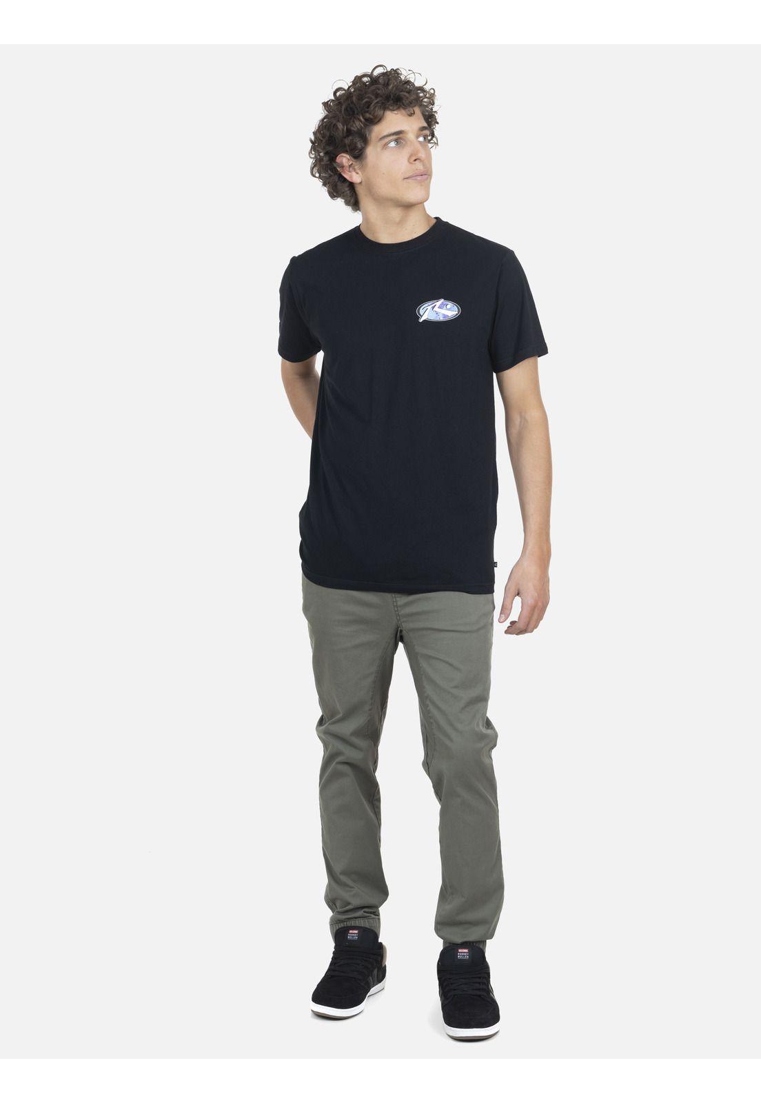 Polera Hombre OVAL S/S TEE Negro Rusty-3