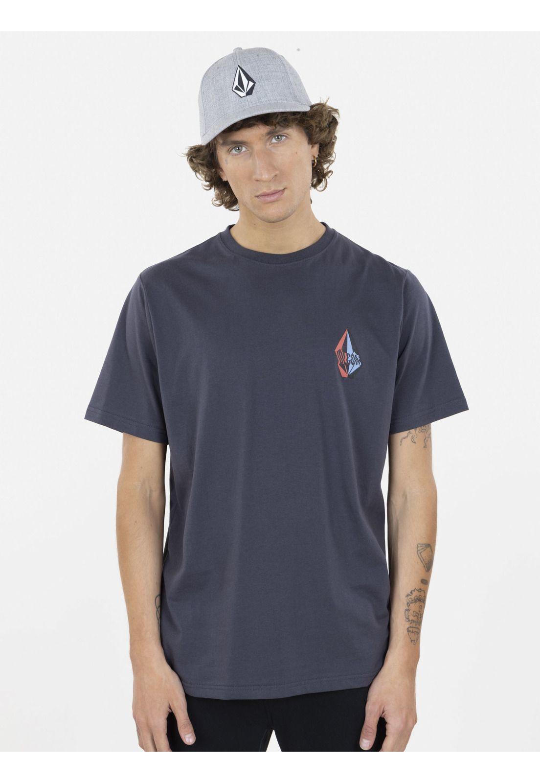Polera STONEY FILL SS  TEE Hombre Gris Volcom-0