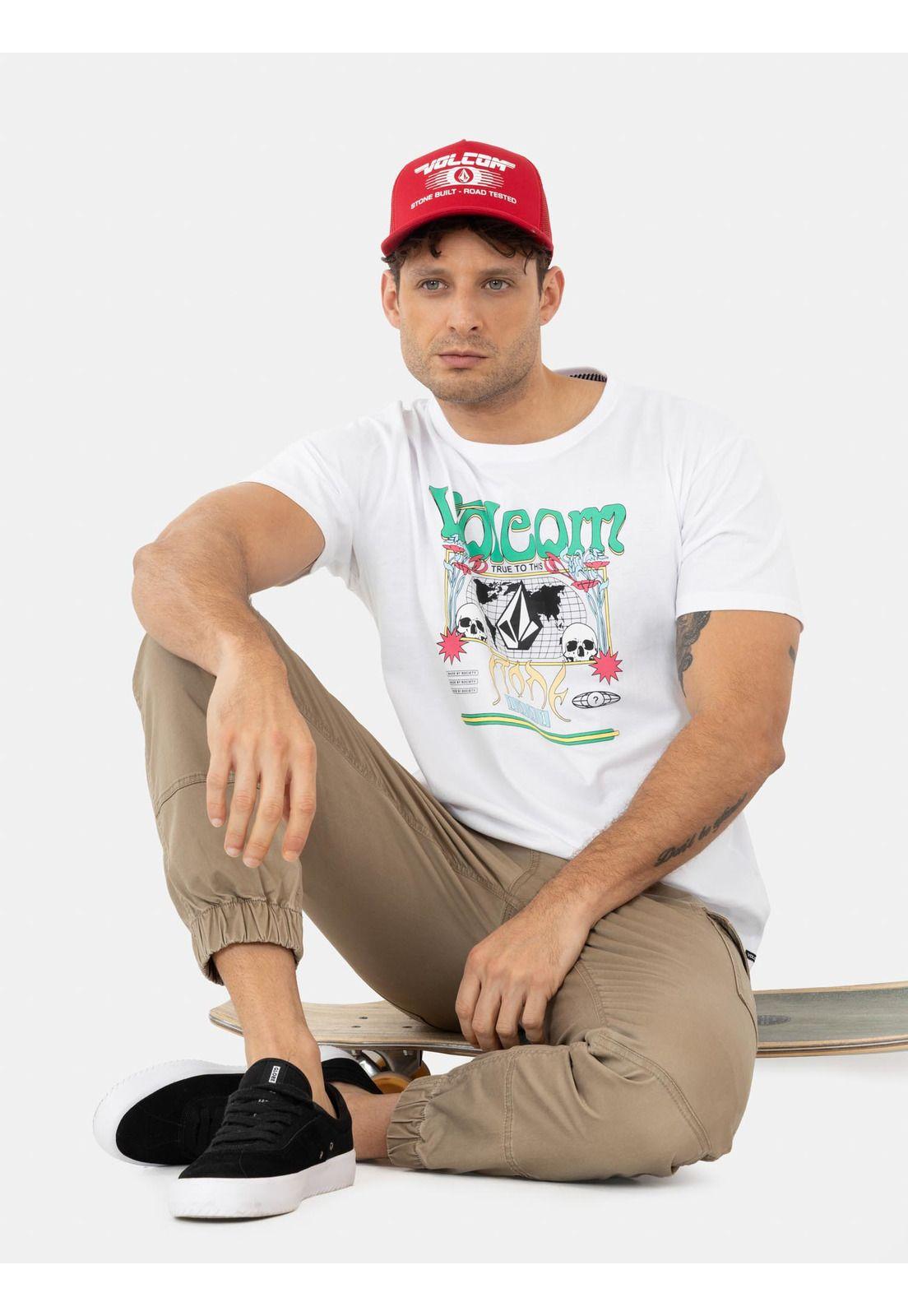 Polera MC Worldly Blanco Hombre Volcom-3