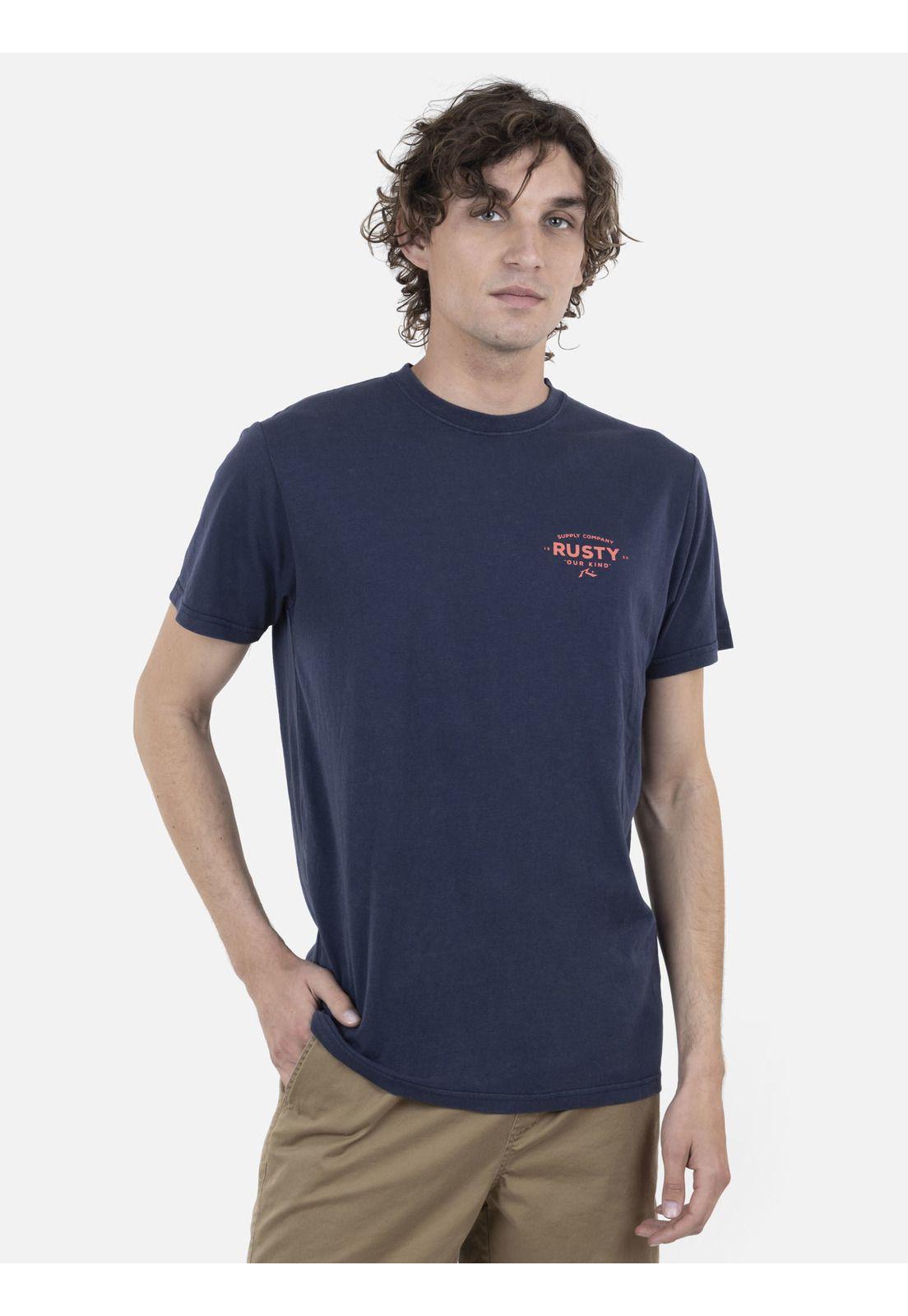 Polera Hombre OUR KIND CO S/S TEE Azul Rusty-0