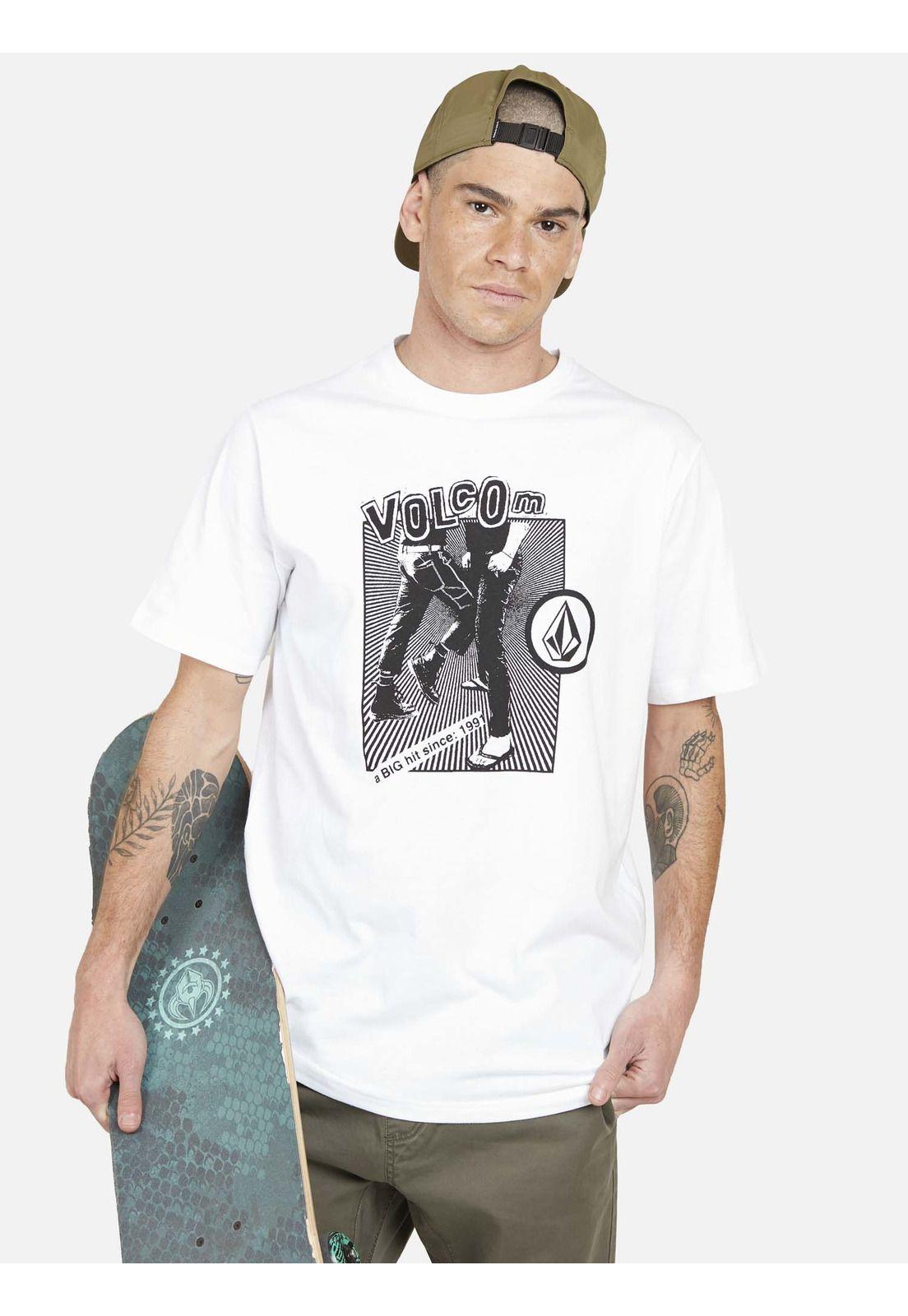 Polera HITTIN  SS TEE Hombre Blanco Volcom-0