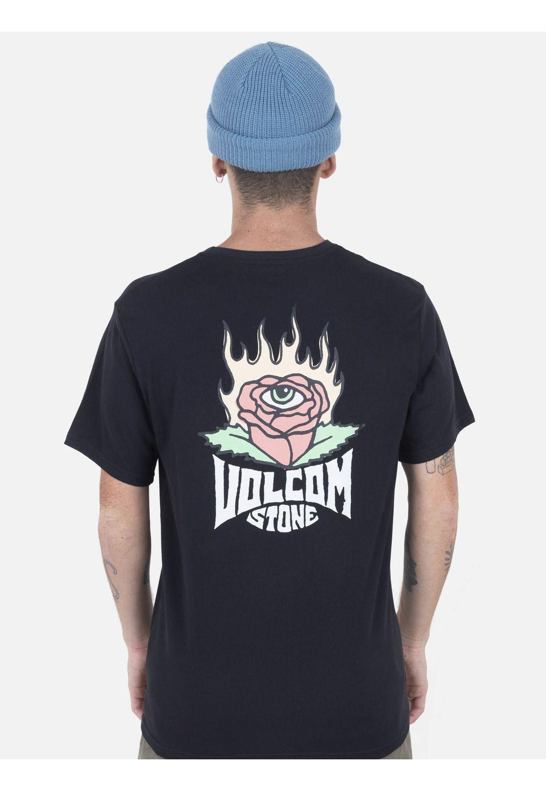 Polera Hombre ROSE EYE LSE S/S TEE Negro Volcom-1