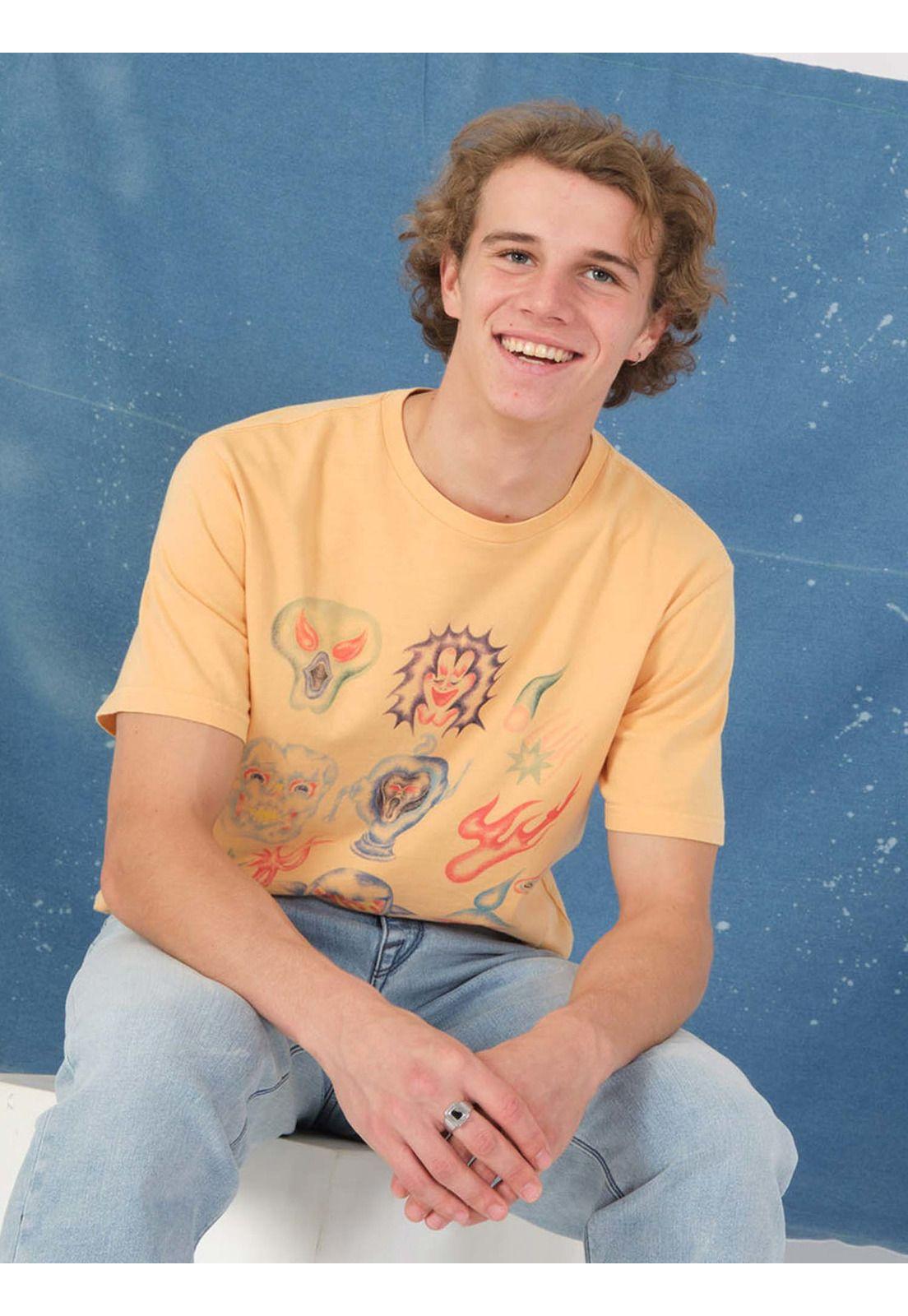 Polera Fa Sam Ryser Naranjo Hombre Volcom-2