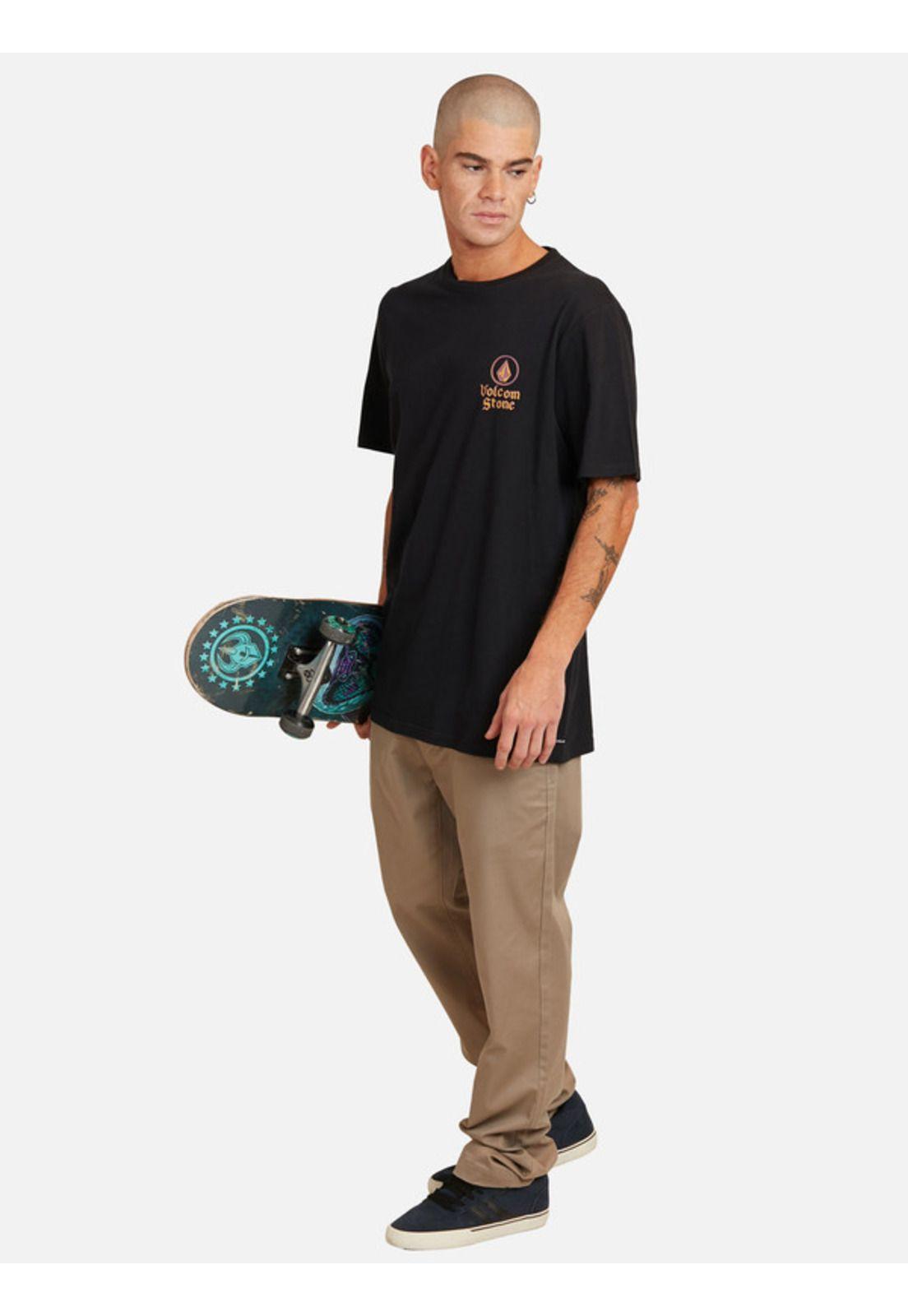 Polera M/C Forty Ouncer Negro Hombre Volcom-4