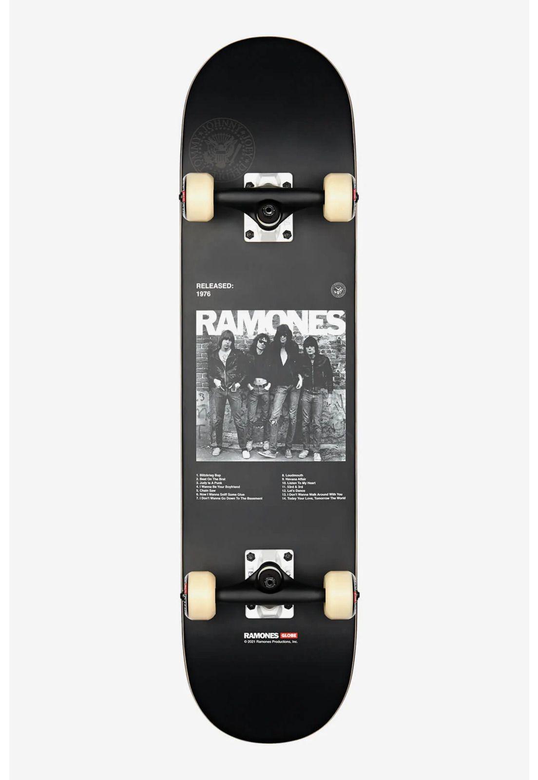 G2 Ramones - 7.75" Skateboard Completo Negro Globe-0