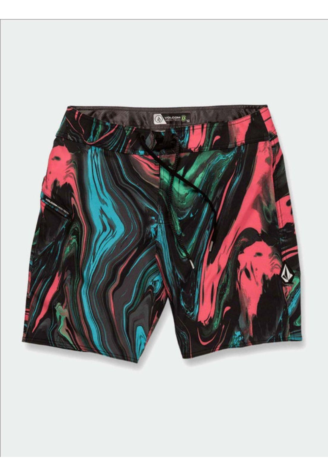 Traje De Baño Psyche Marble Mod-Tech Negro Hombre Volcom-0