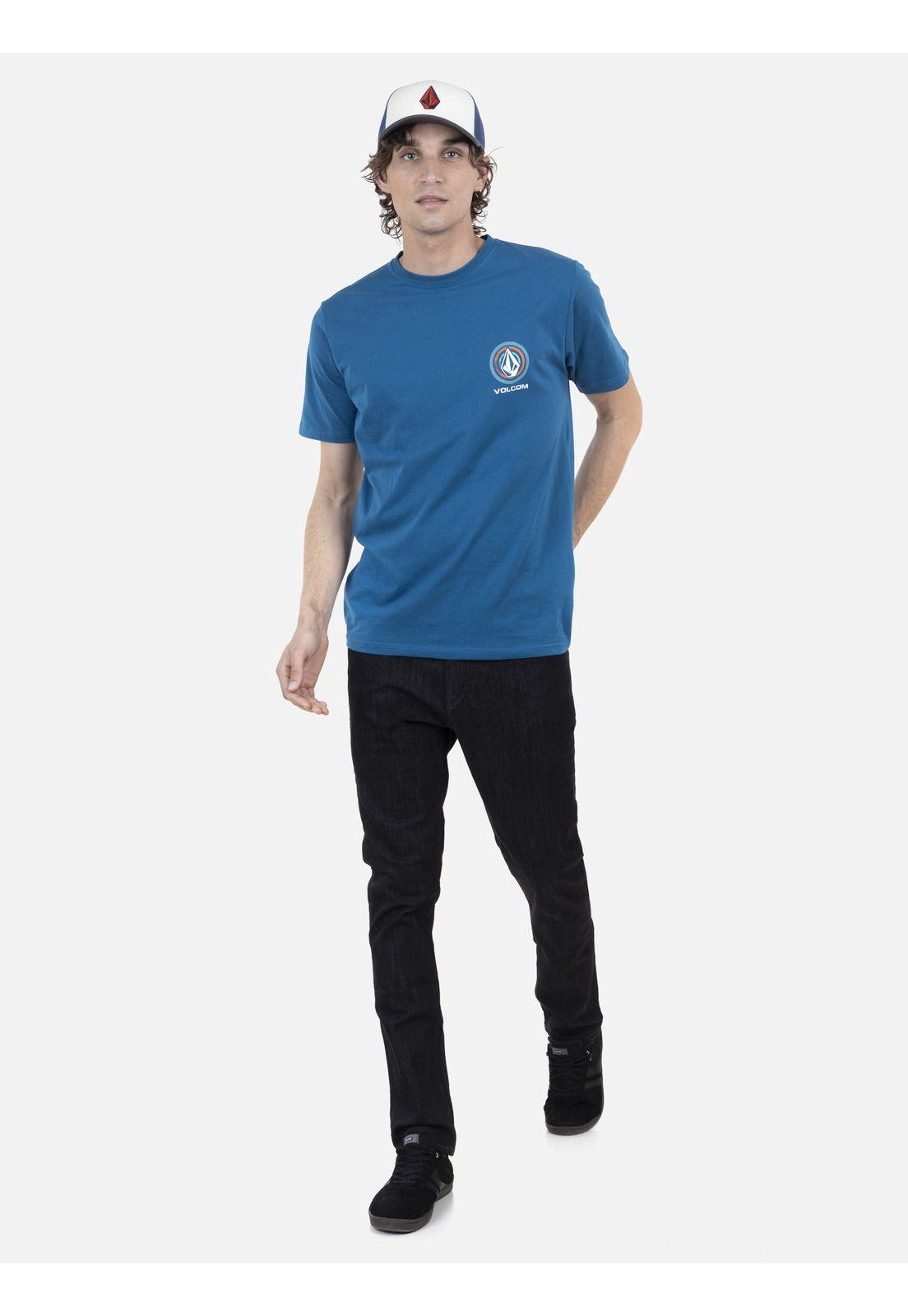 Polera M/C Básica Hombre 7P132-MV22 Azul Volcom-3