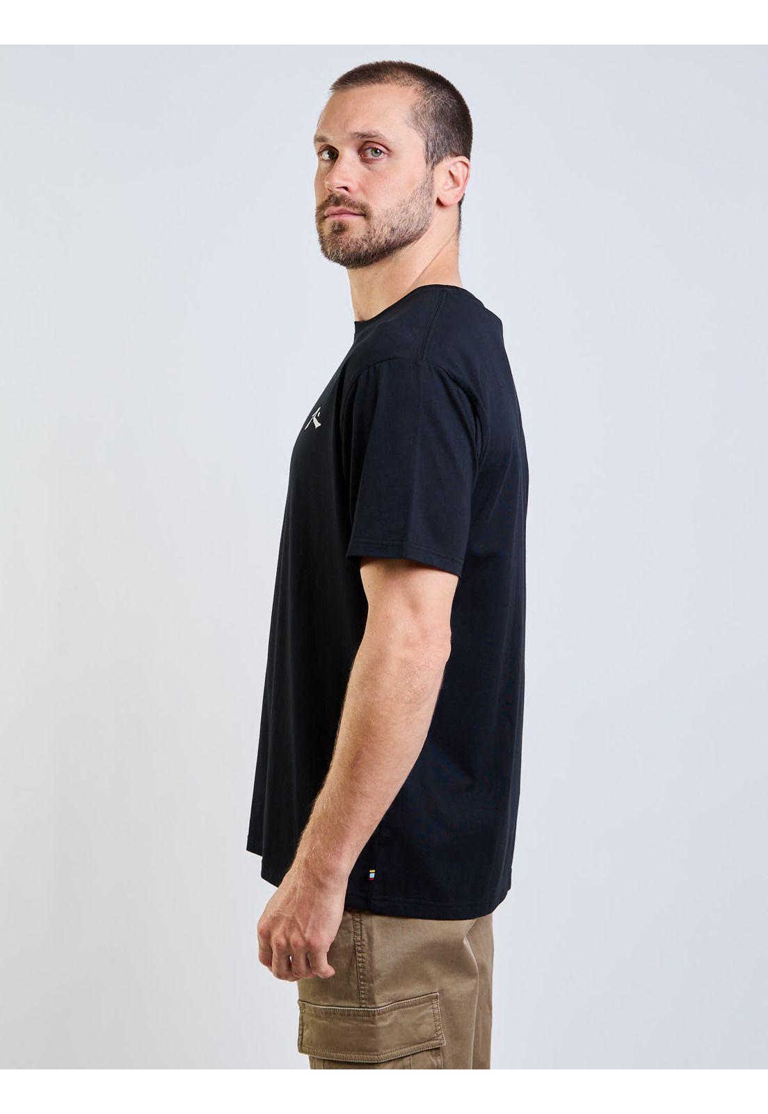 Polera MC Tiny R Logo Negro Hombre Rusty-2