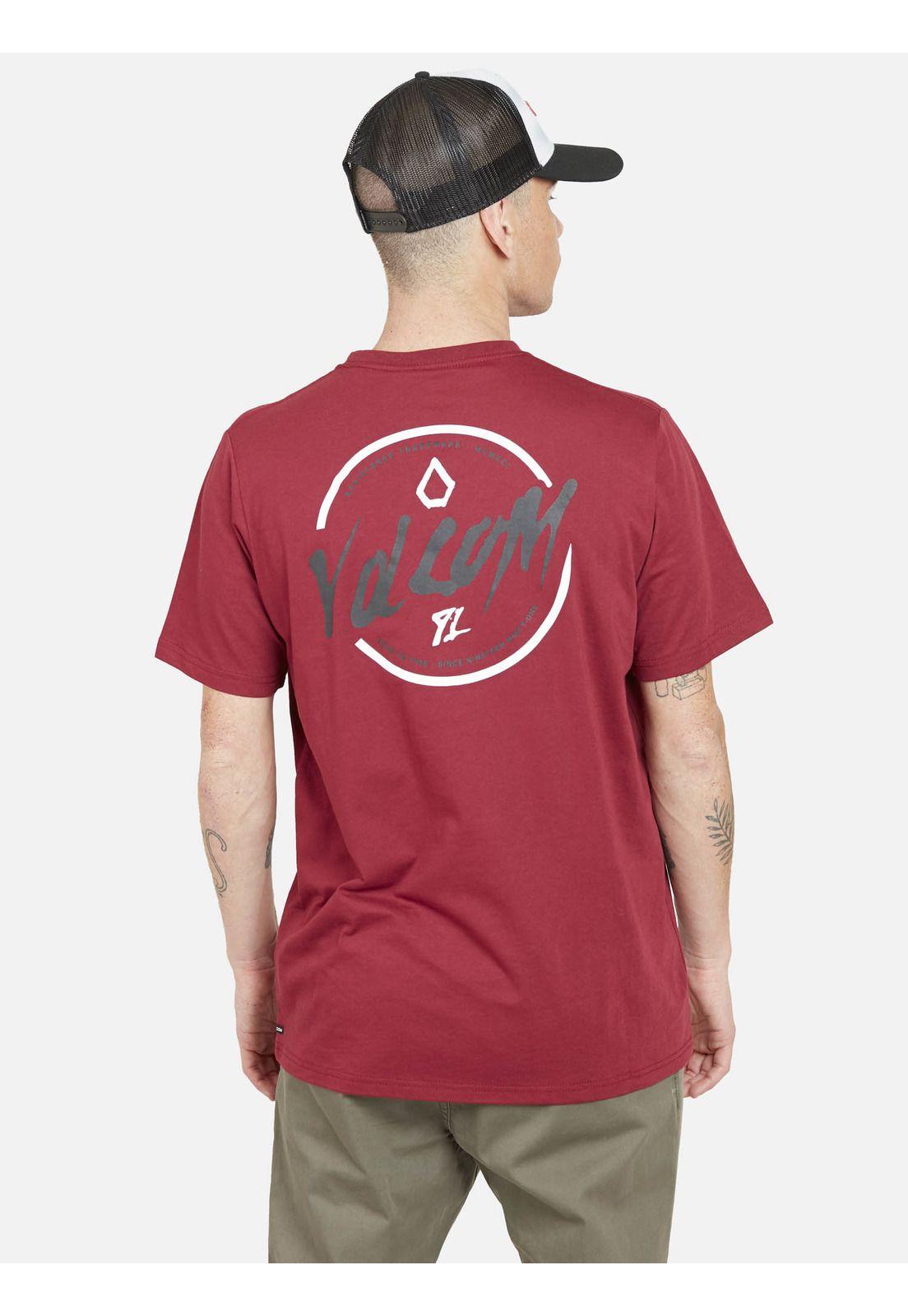 Polera BORN TO CHASE SS TEE Hombre Rojo Volcom-1