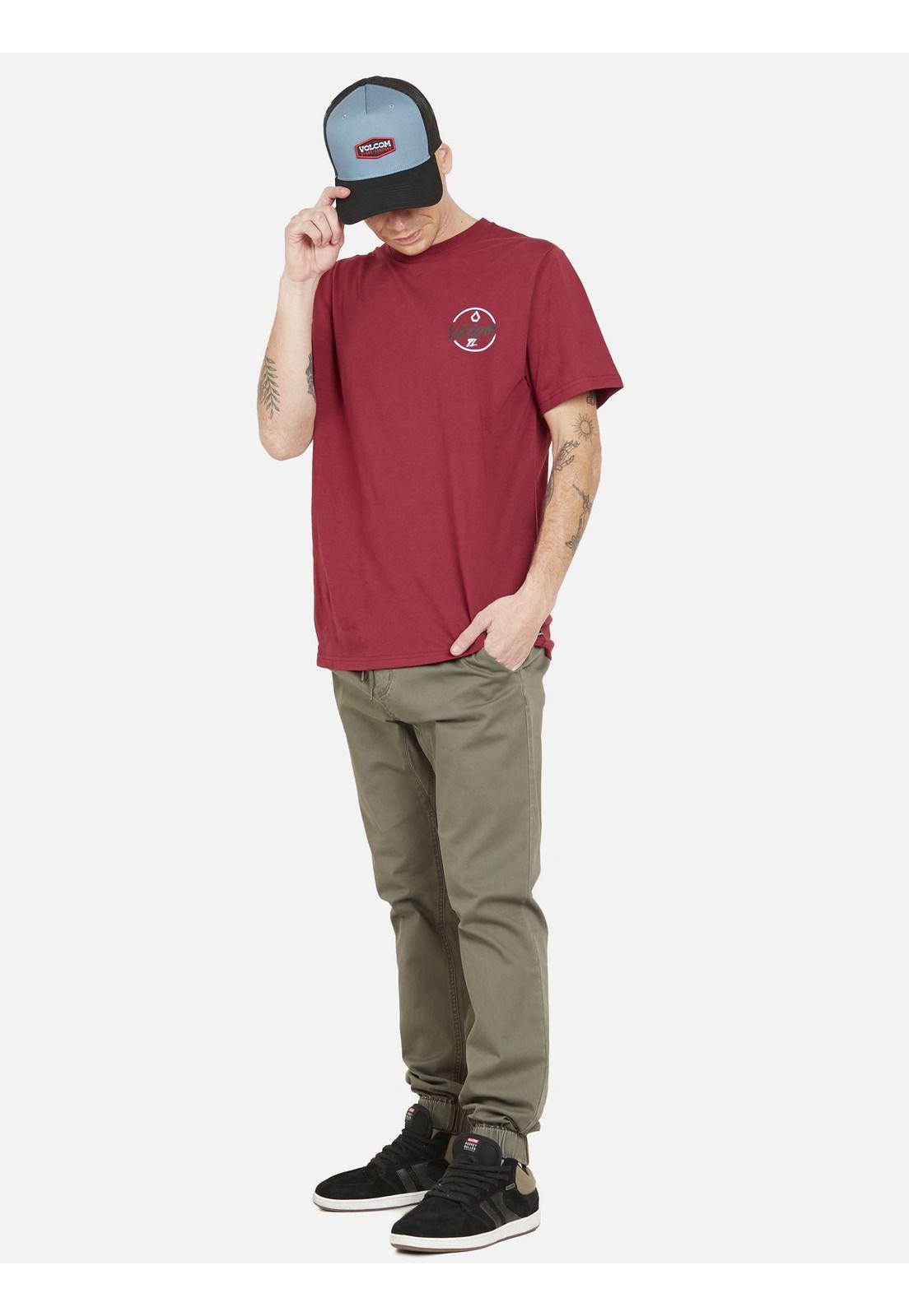 Polera BORN TO CHASE SS TEE Hombre Rojo Volcom-3