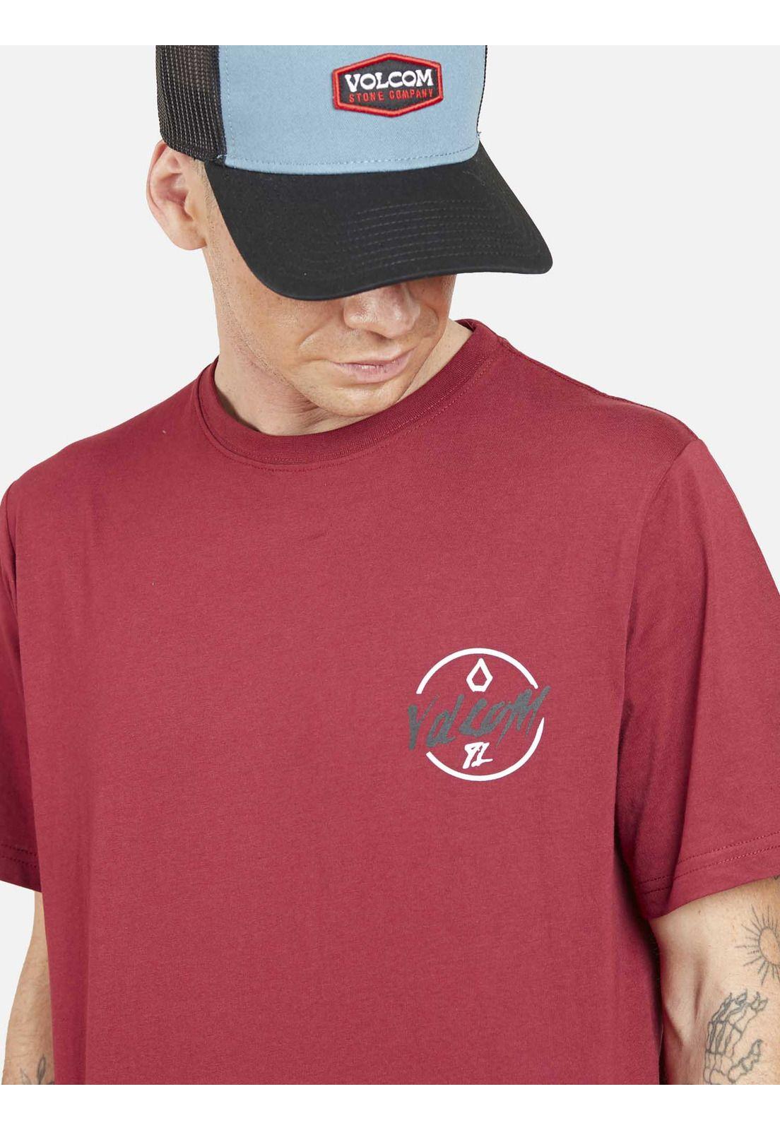 Polera BORN TO CHASE SS TEE Hombre Rojo Volcom-4