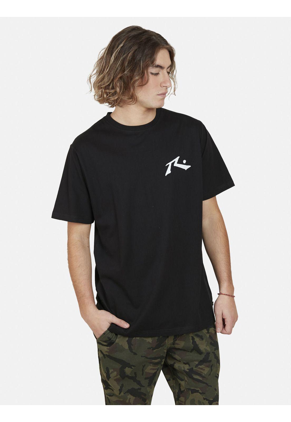 Polera Never Local SS tee Hombre Negro Rusty-0