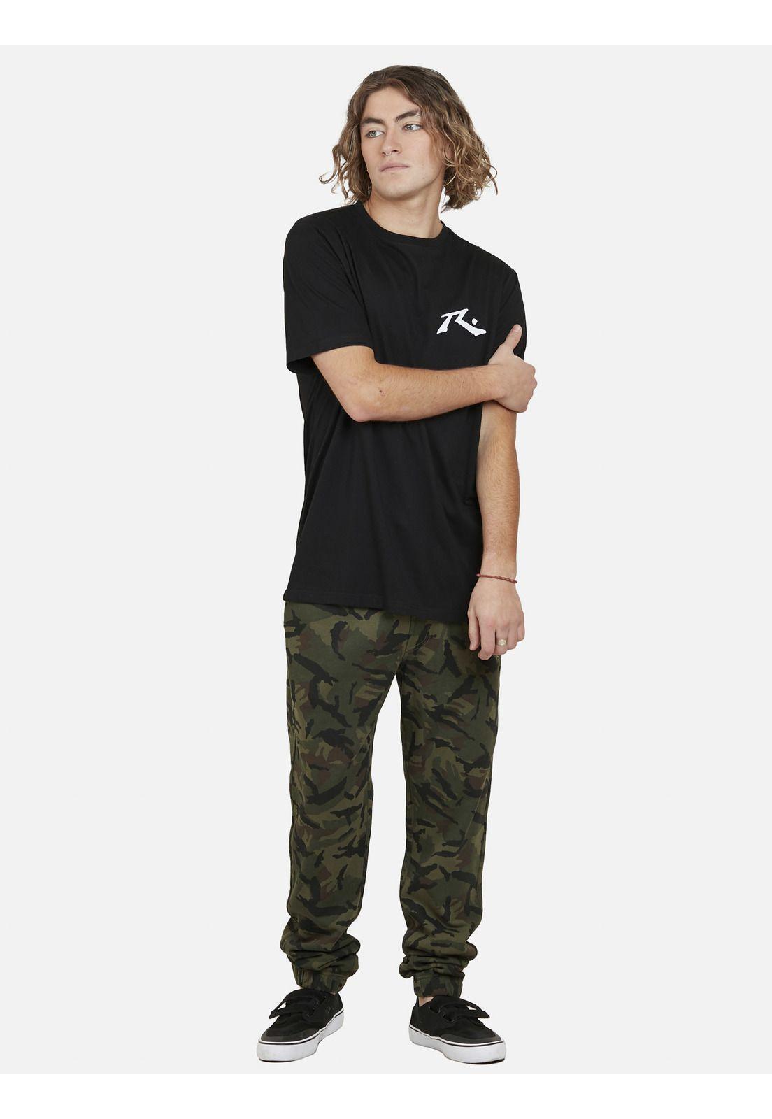 Polera Never Local SS tee Hombre Negro Rusty-2