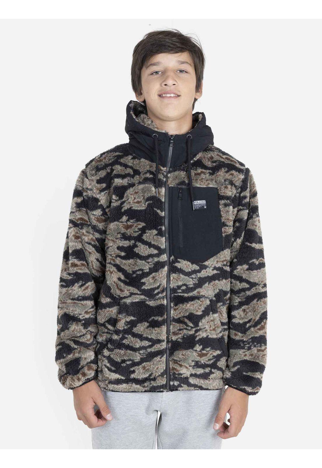 Poleron Chiporro Jungle Plus Juvenil Multicolor Volcom-0