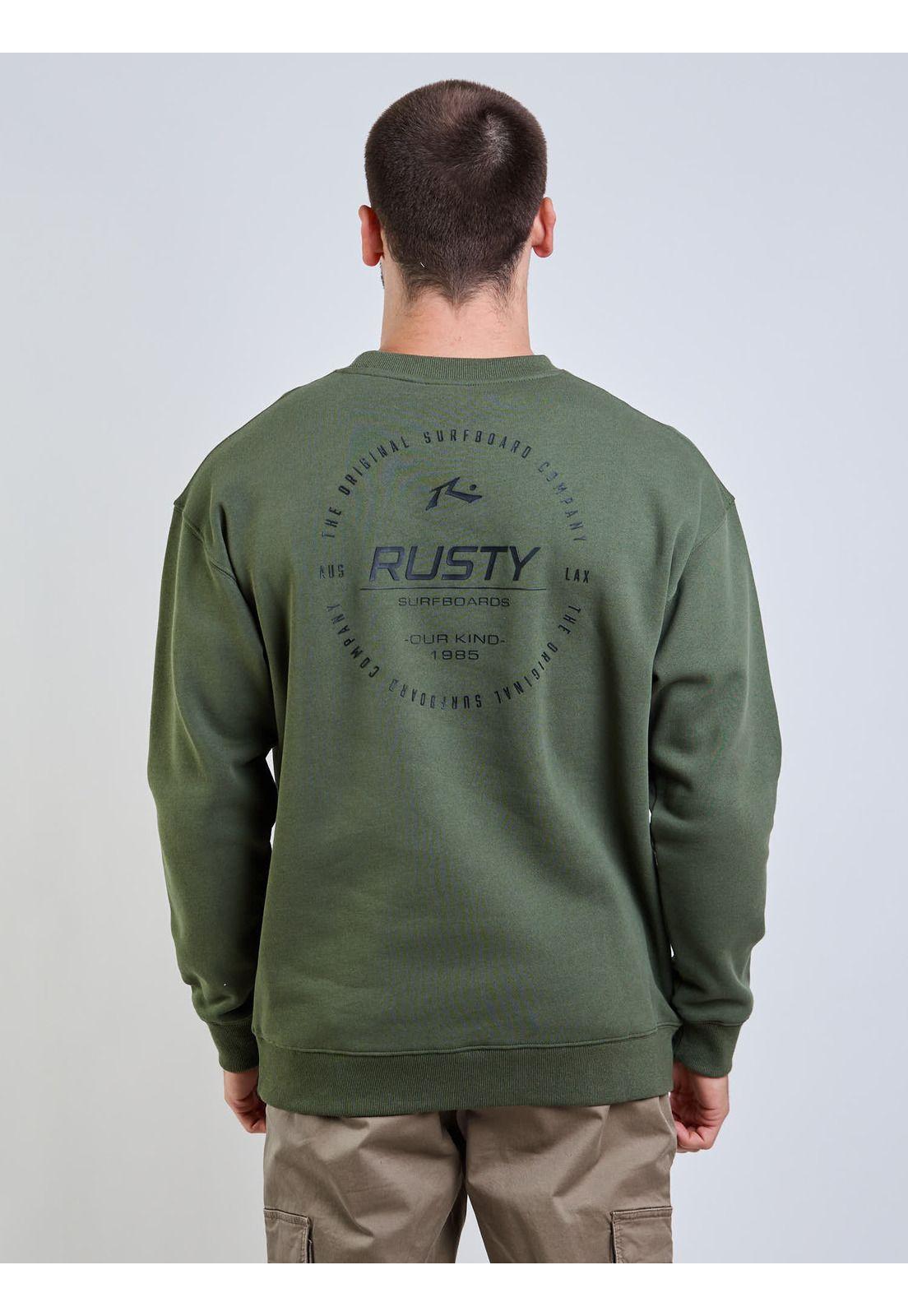 Poleron CR Seal Our Kind Crew Verde Hombre Rusty-1