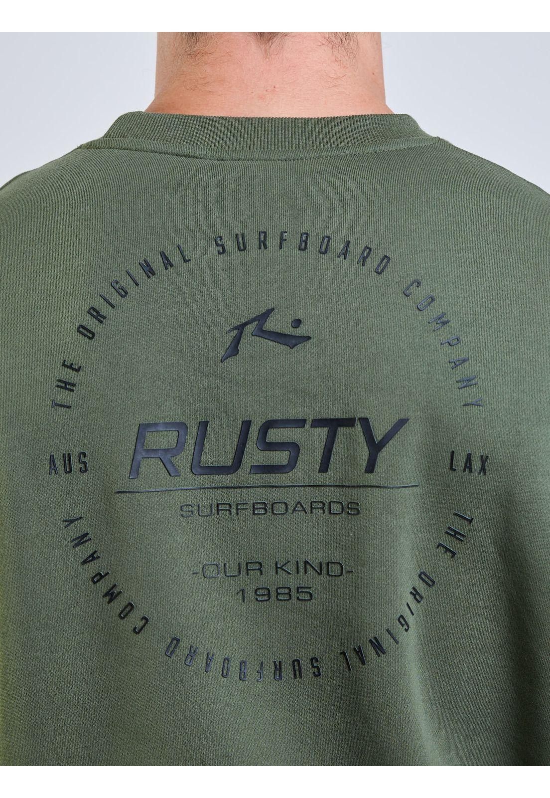 Poleron CR Seal Our Kind Crew Verde Hombre Rusty-3