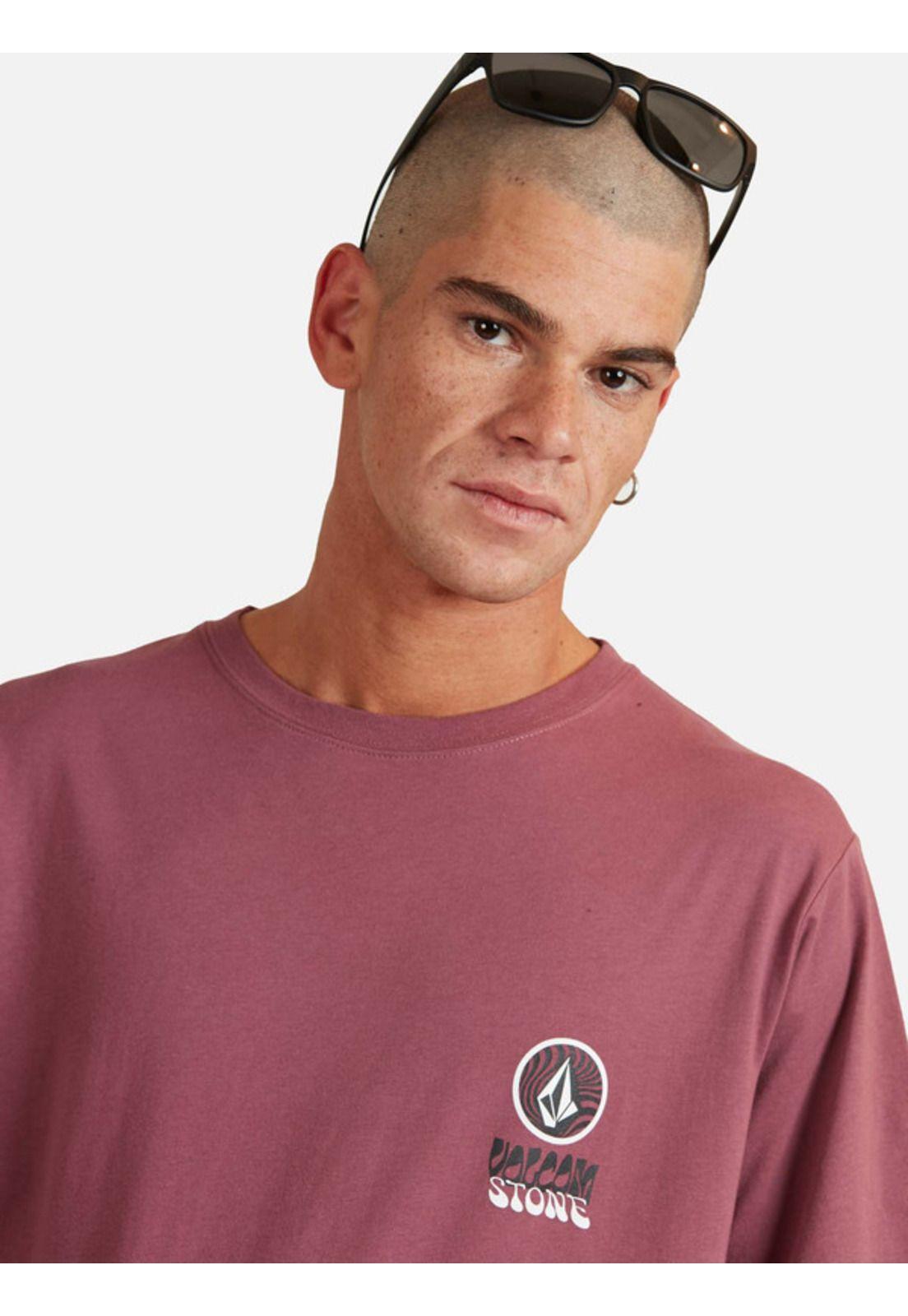 Polera M/C Psychbox Burdeo Hombre Volcom-3