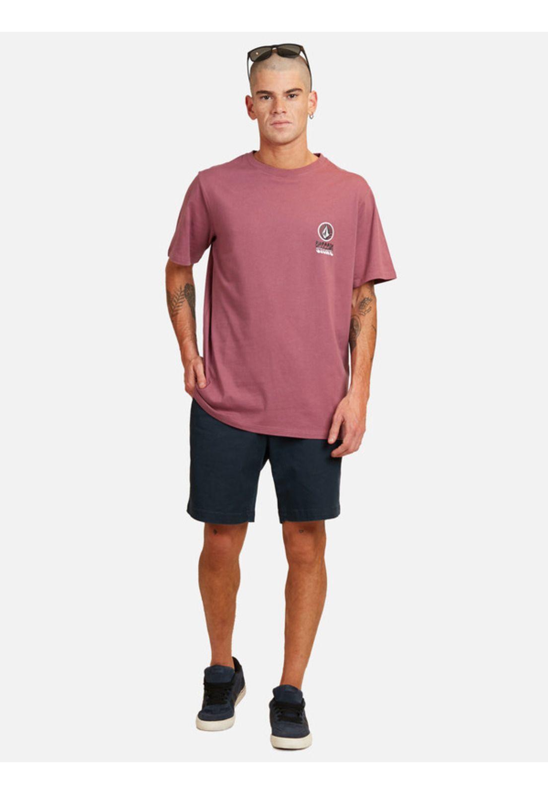 Polera M/C Psychbox Burdeo Hombre Volcom-4