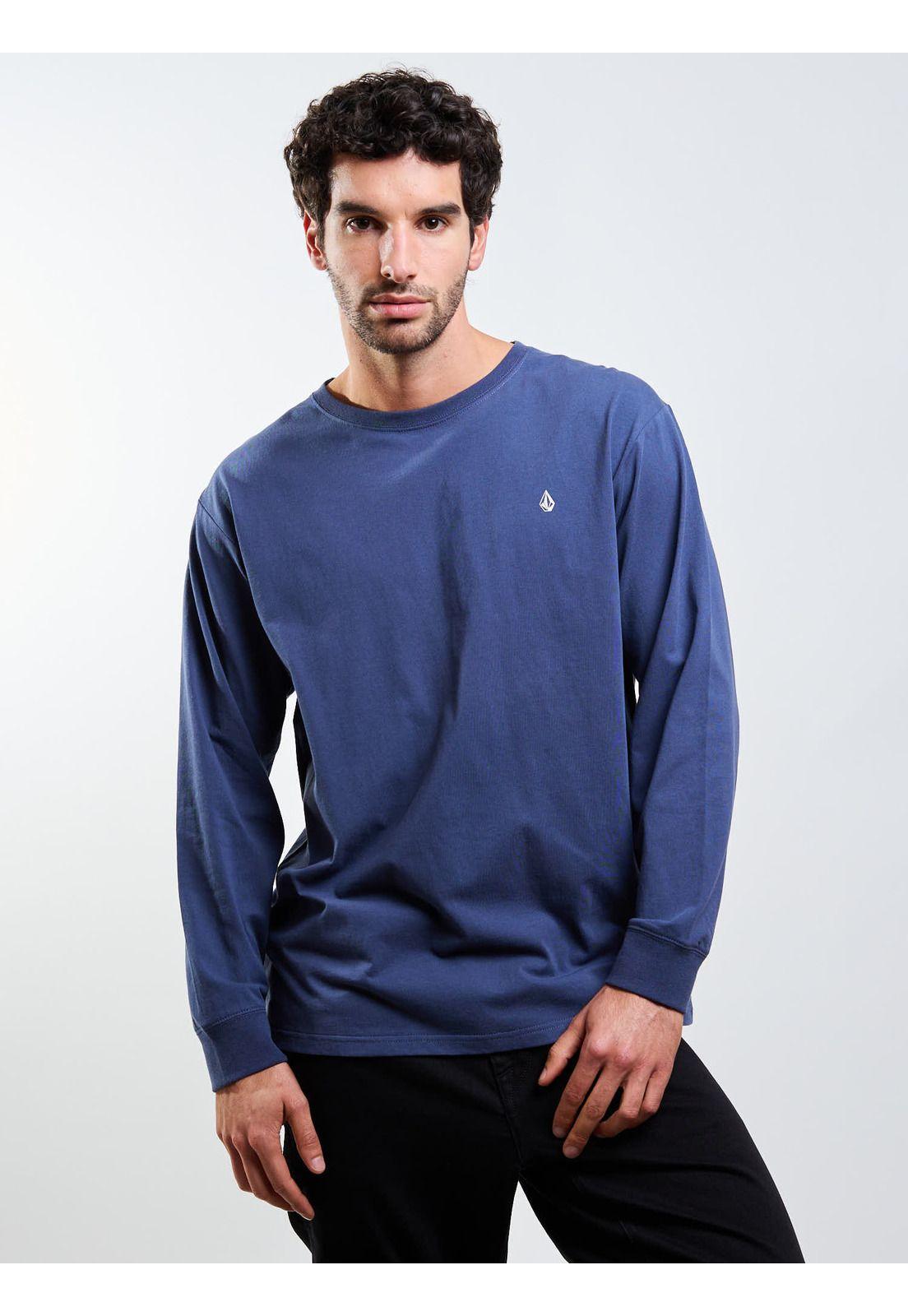 Polera ML VLC Stone Azul Hombre Volcom-0