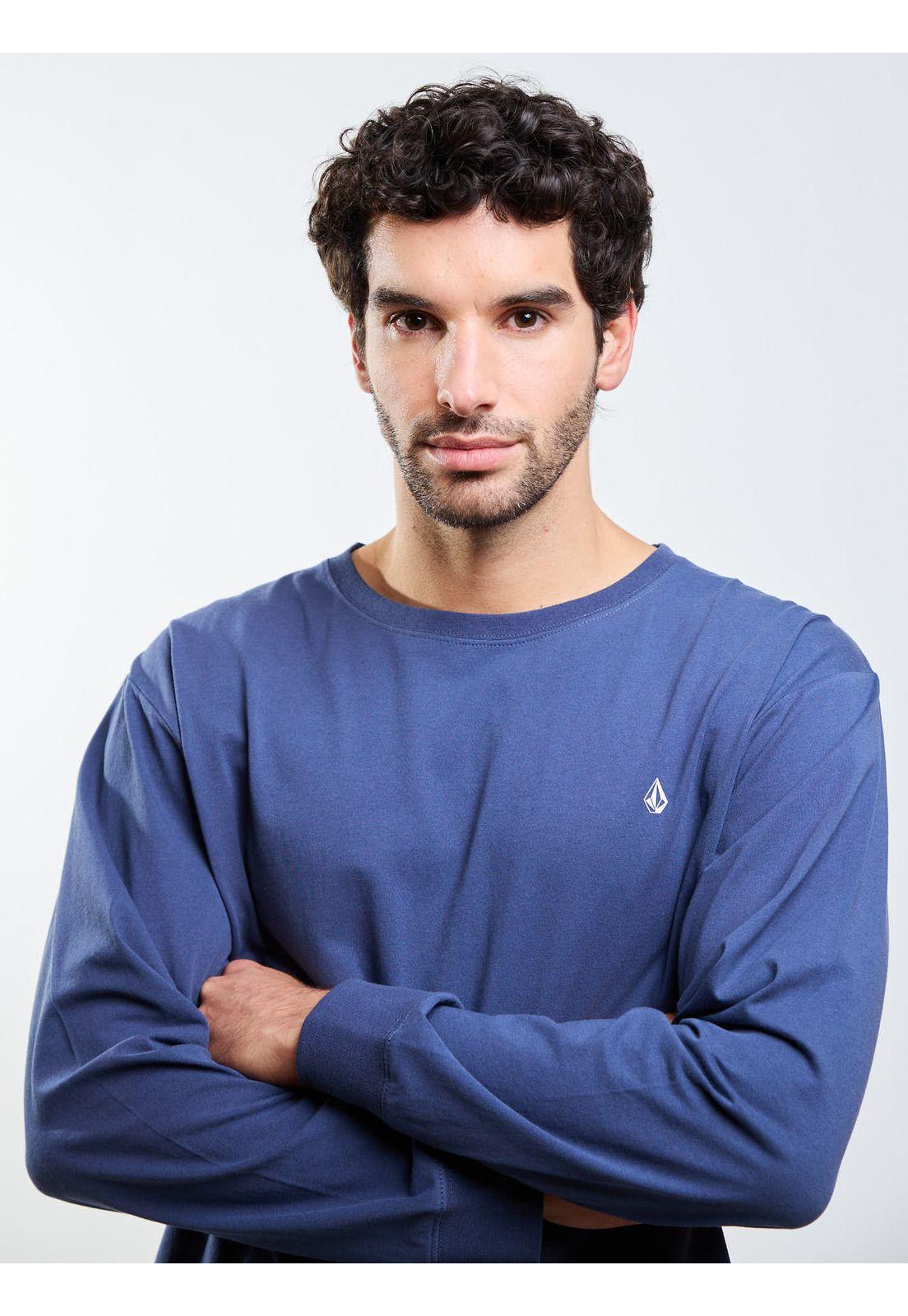 Polera ML VLC Stone Azul Hombre Volcom-3