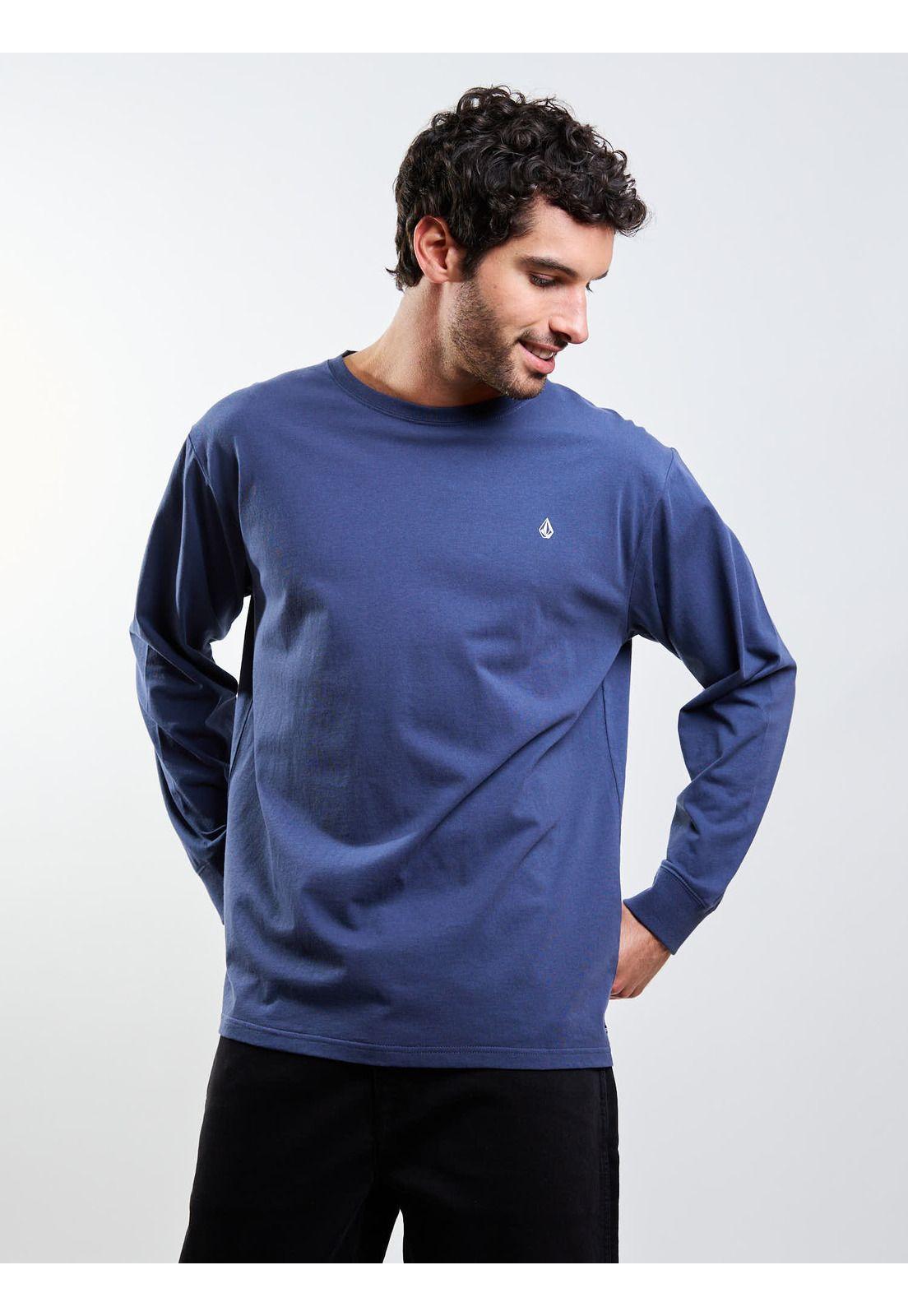 Polera ML VLC Stone Azul Hombre Volcom-4