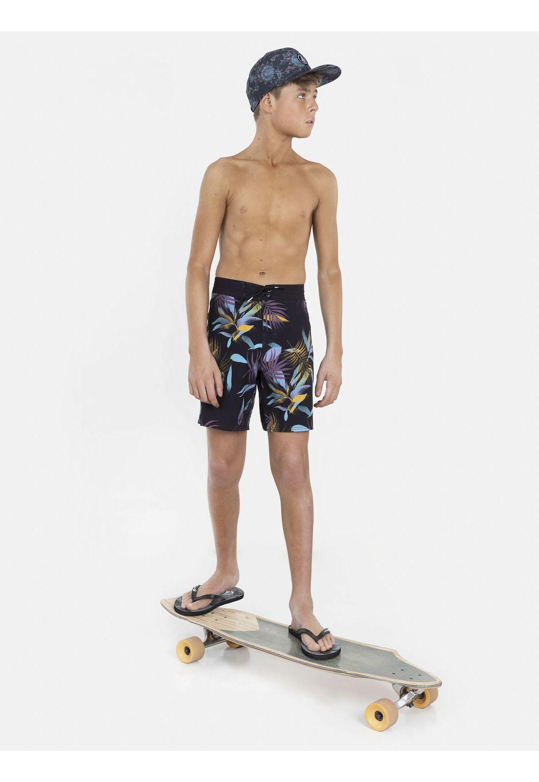 Traje de Baño LEAF SPRAY FLORAL TRUNKS Juvenil Multicolor Volcom-3